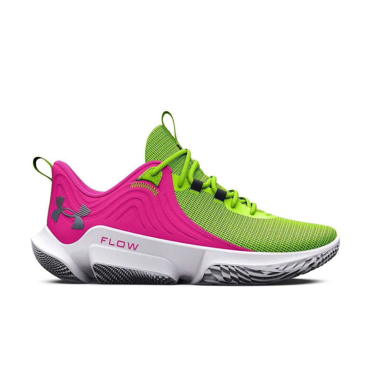 Under Armour Flow FUTR X 2 "Lime Surge/Rebel Pink" Unisex Basketball Shoe - LIME/PINK Thumbnail View 1