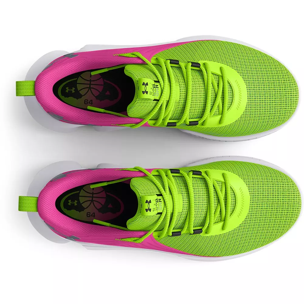Under Armour Flow FUTR X 2 "Lime Surge/Rebel Pink" Unisex Basketball Shoe - LIME/PINK