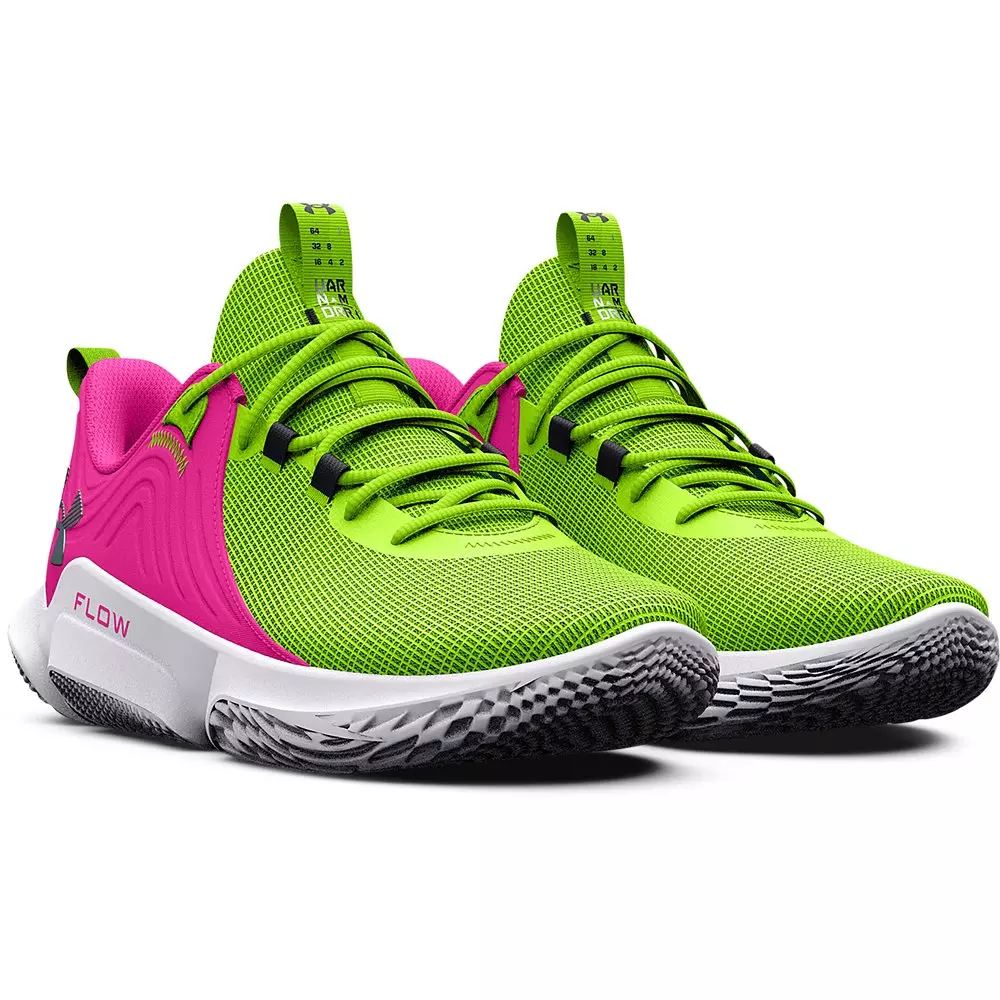 Under Armour Flow FUTR X 2 "Lime Surge/Rebel Pink" Unisex Basketball Shoe - LIME/PINK