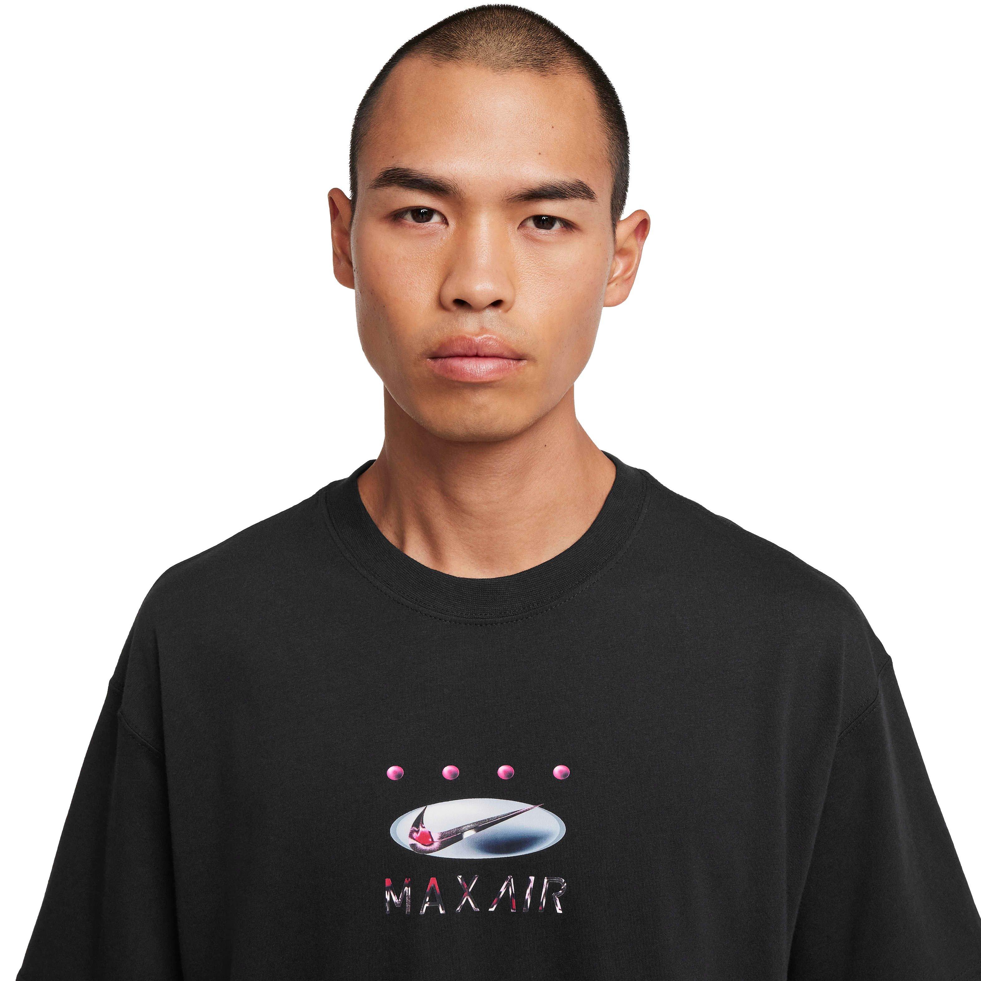 Nike Men's Sportswear Relaxed Max90 T-Shirt - BLACK Thumbnail View 3