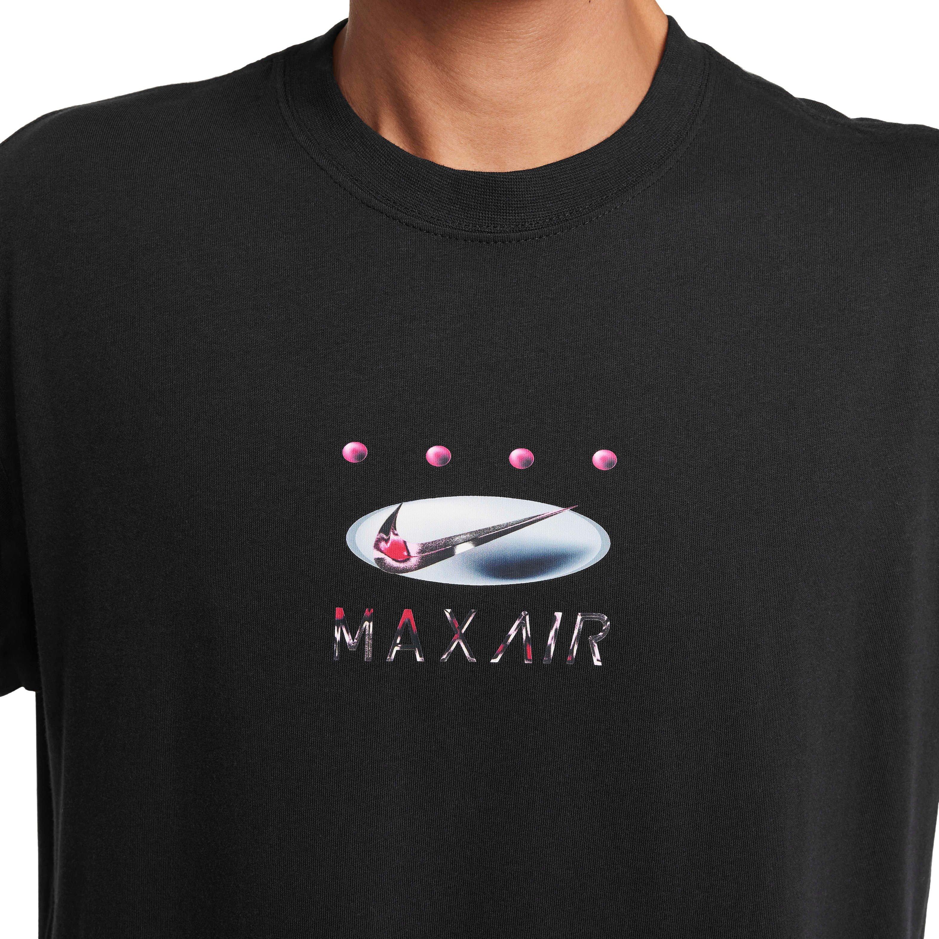 Nike Men's Sportswear Relaxed Max90 T-Shirt - BLACK Thumbnail View 4