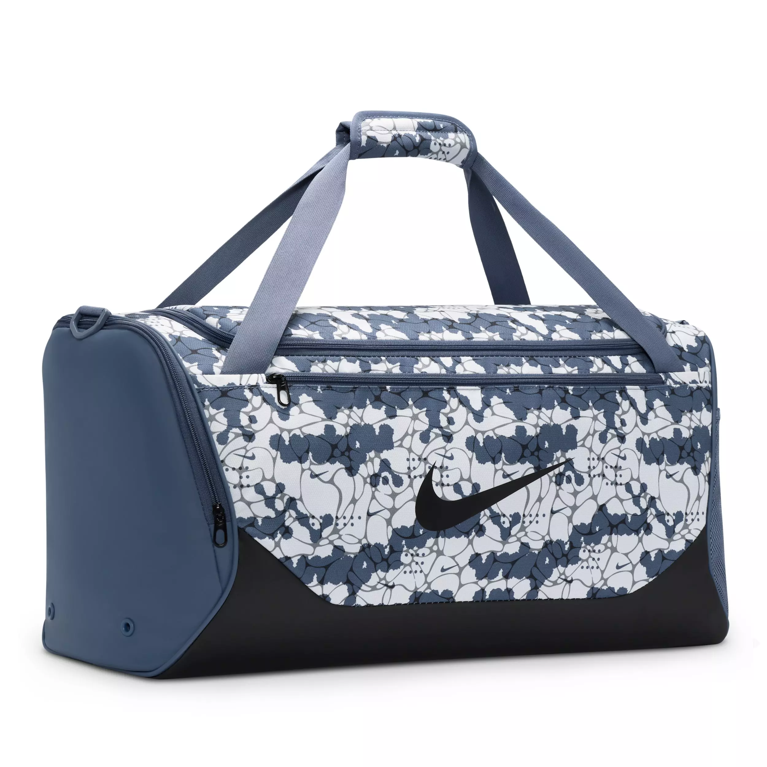 Nike Brasilia Medium All Over Print Training Duffel Bag - Diffused Blue/Black/Black - BLUE/BLACK/BLACK