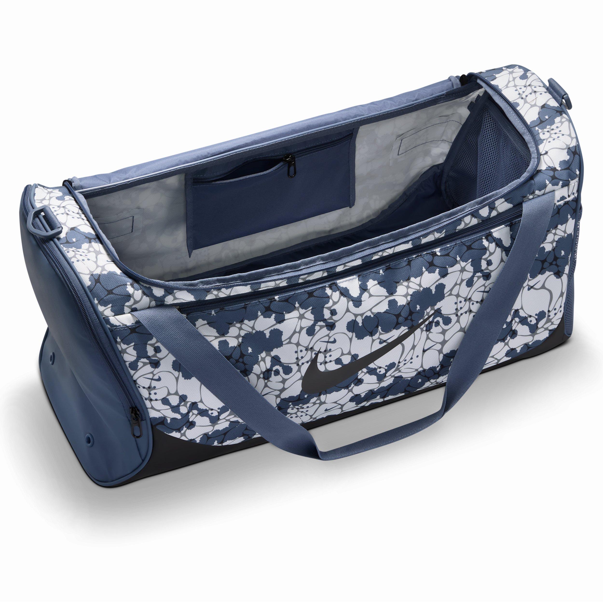 Nike Brasilia Medium All Over Print Training Duffel Bag - Diffused Blue/Black/Black - BLUE/BLACK/BLACK Thumbnail View 4