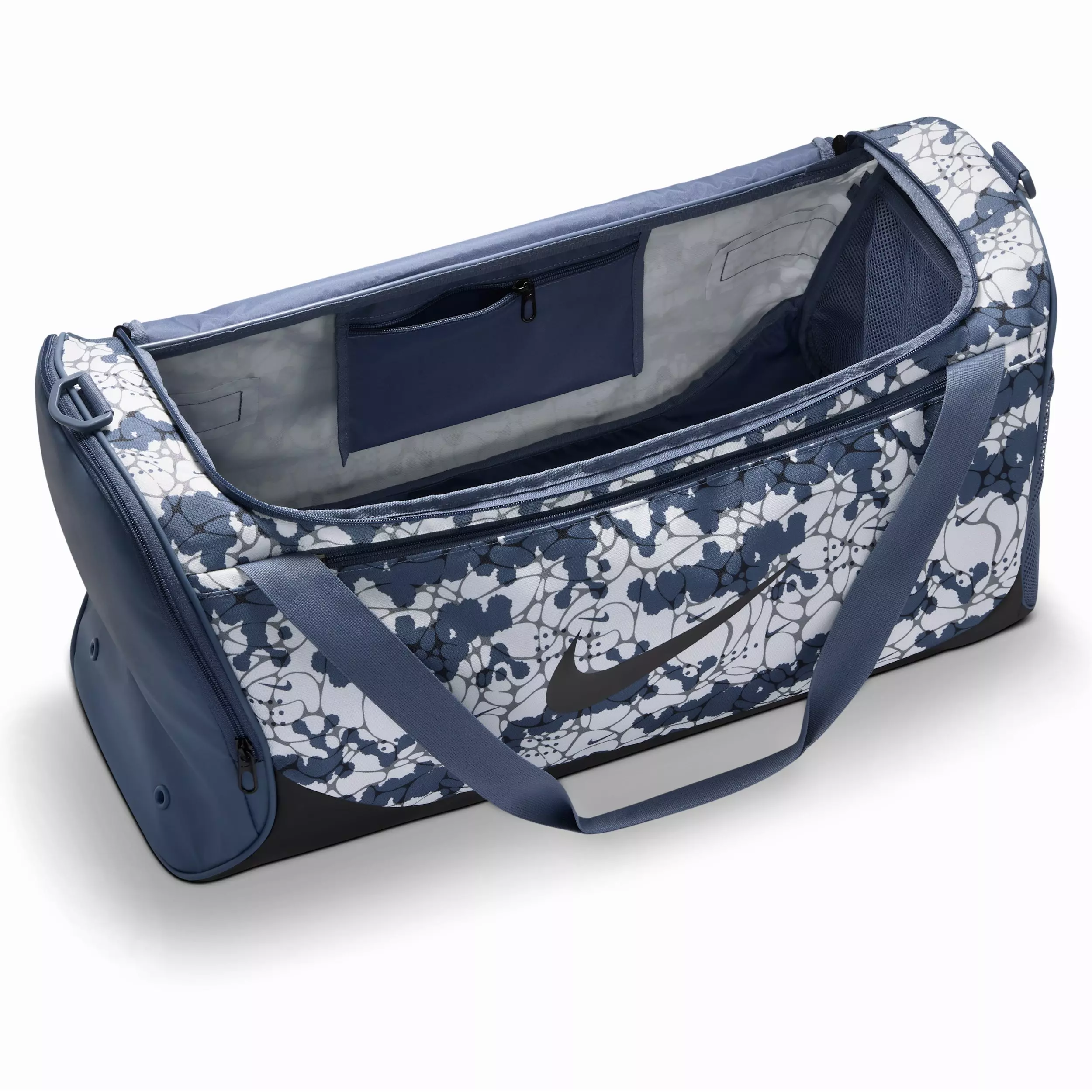 Nike Brasilia Medium All Over Print Training Duffel Bag - Diffused Blue/Black/Black - BLUE/BLACK/BLACK