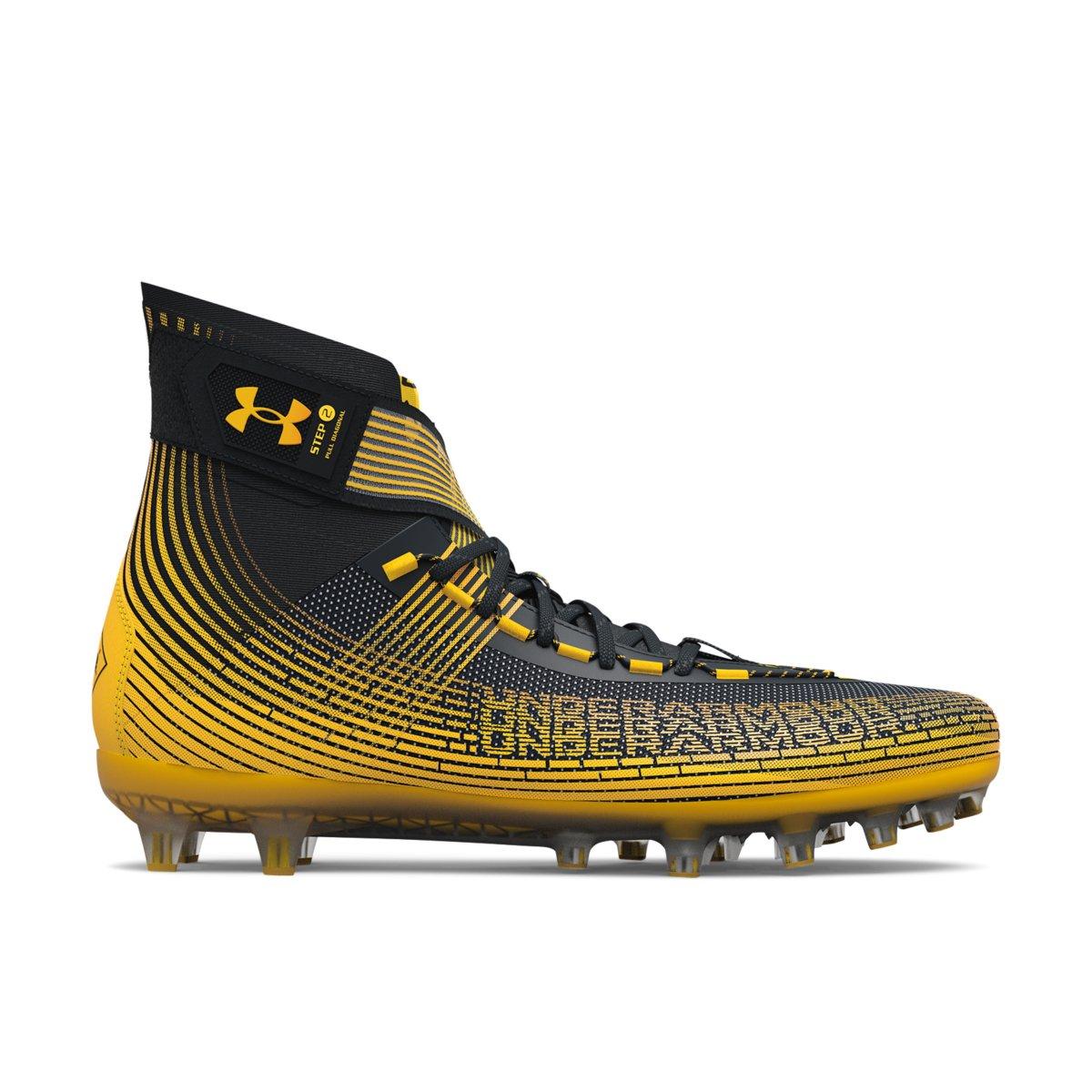 Under Armour Highlight MC "Black/Steeltown Gold" Men's Football Cleat - BLACK/GOLD Thumbnail View 1