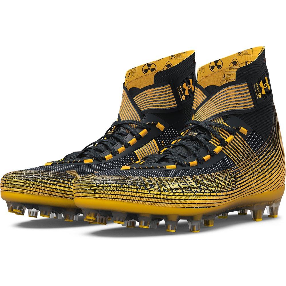 Under Armour Highlight MC "Black/Steeltown Gold" Men's Football Cleat - BLACK/GOLD Thumbnail View 3