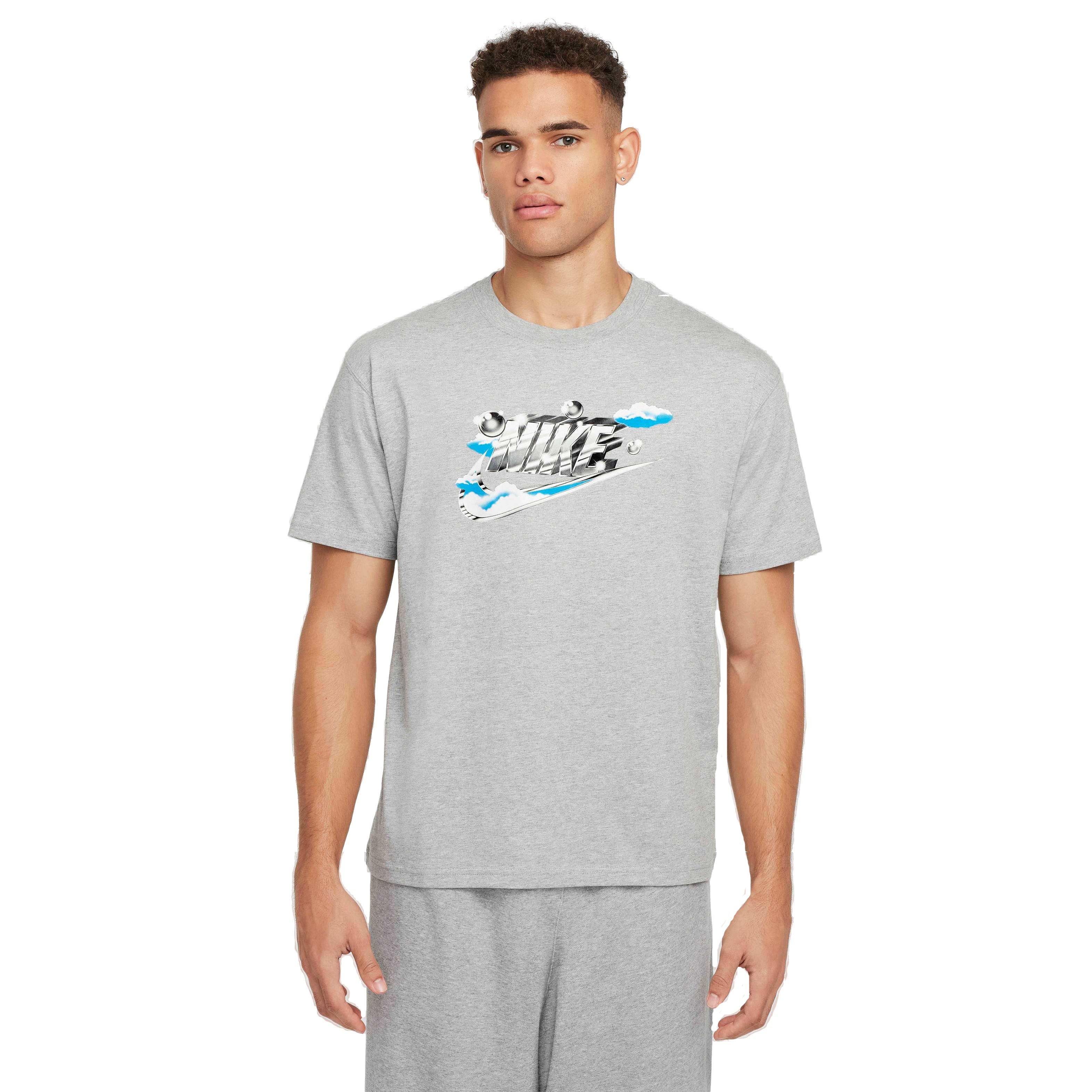 Nike Men's Sportswear Max90 Clouds T-Shirt - DK GREY Thumbnail View 1