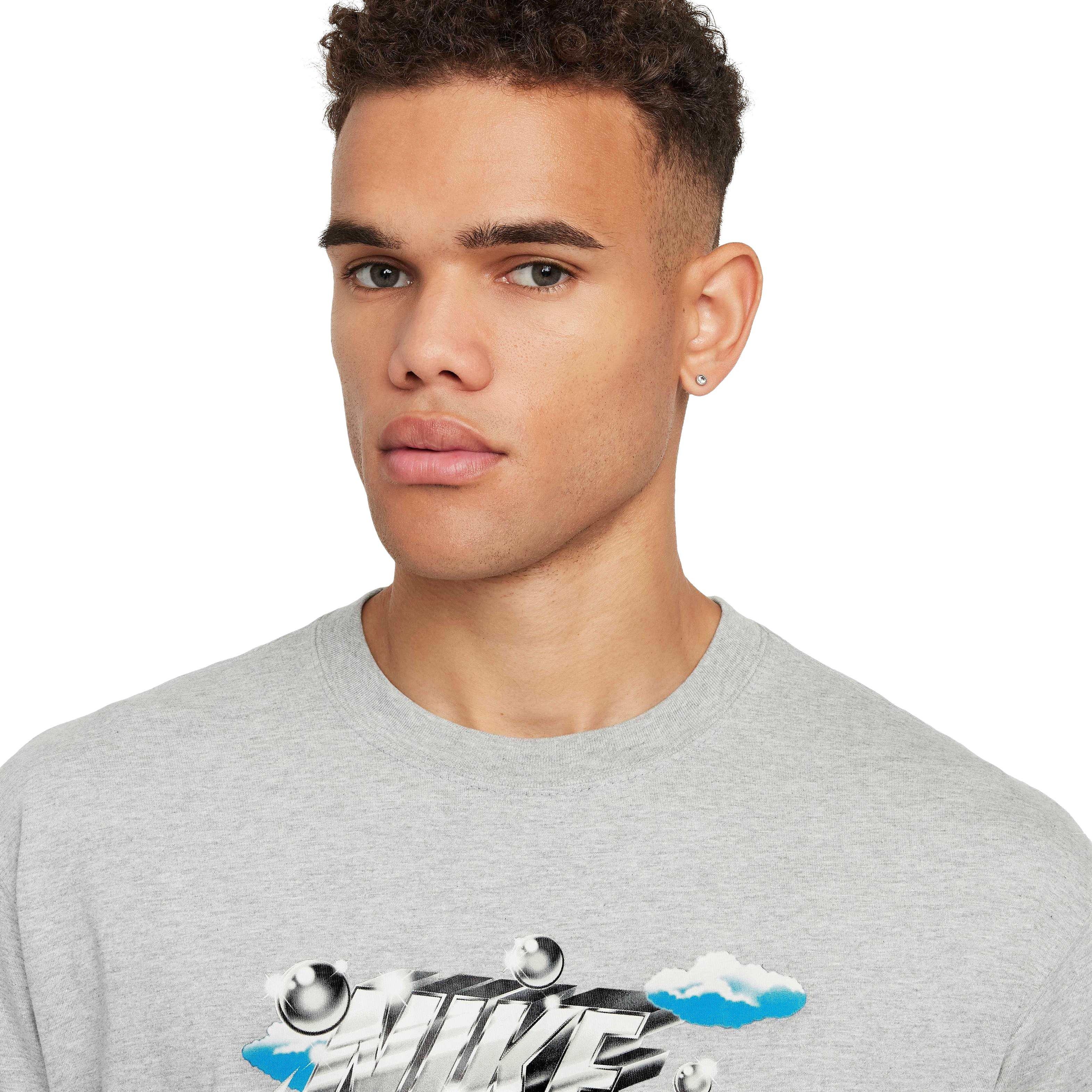 Nike Men's Sportswear Max90 Clouds T-Shirt - DK GREY Thumbnail View 3