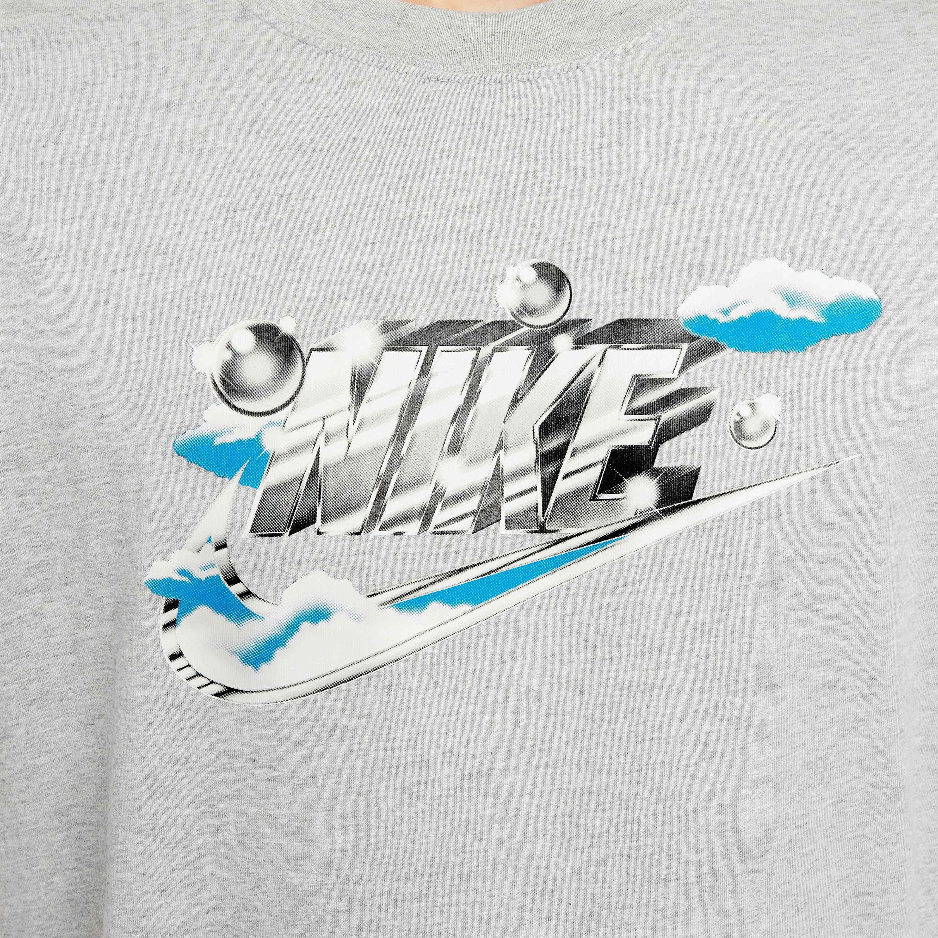 Nike Men's Sportswear Max90 Clouds T-Shirt - DK GREY Thumbnail View 4