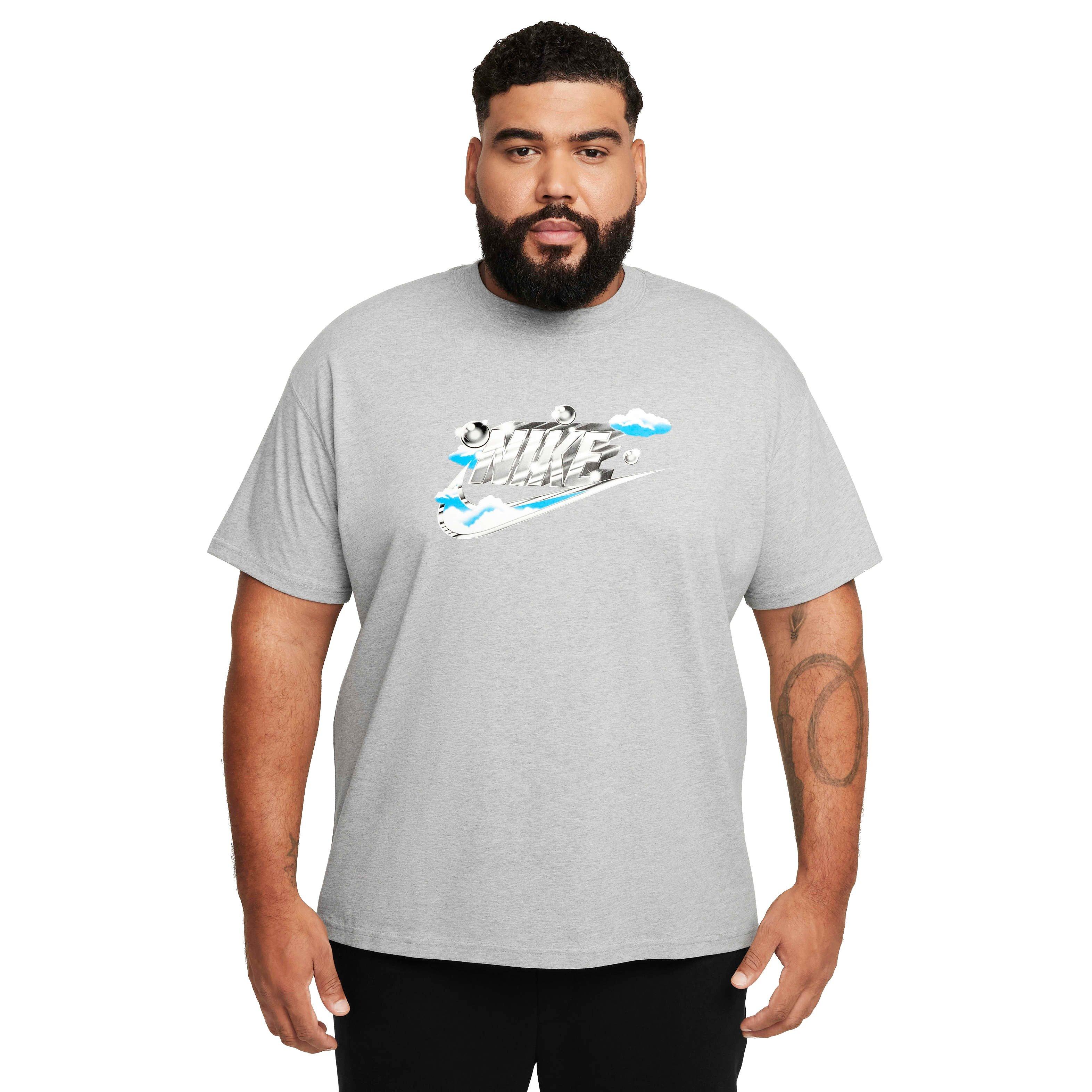 Nike Men's Sportswear Max90 Clouds T-Shirt - DK GREY Thumbnail View 6