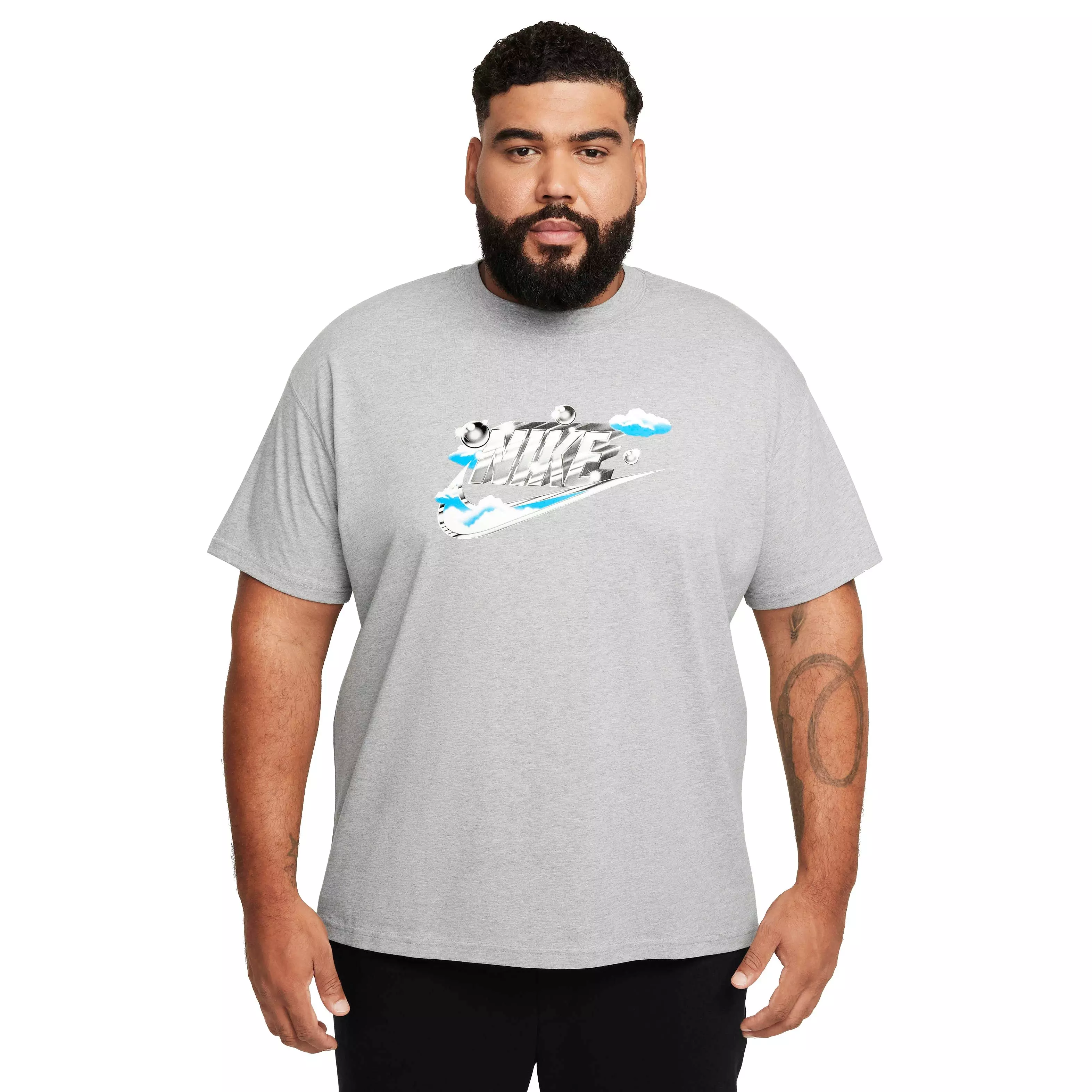 Nike Men's Sportswear Max90 Clouds T-Shirt - DK GREY
