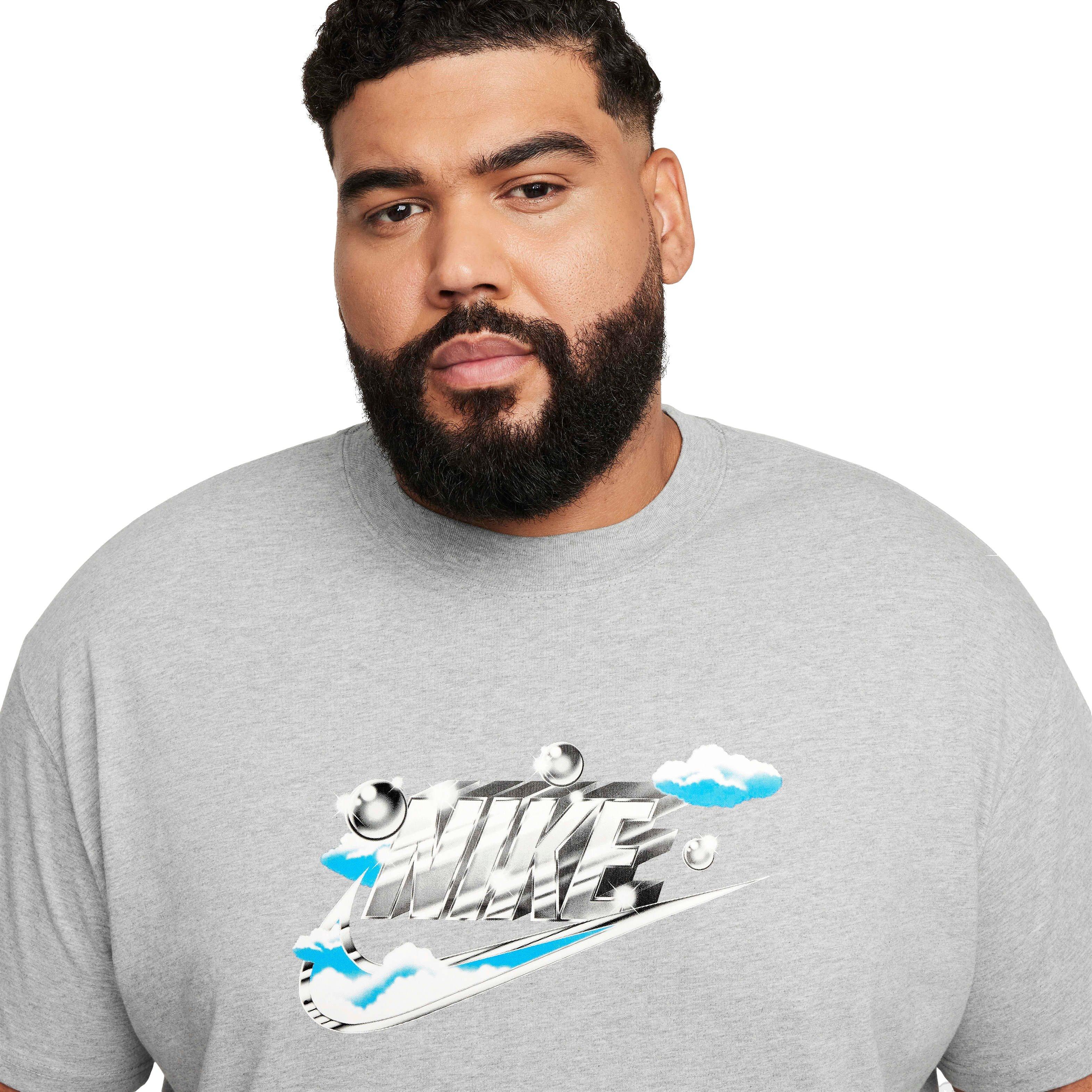 Nike Men's Sportswear Max90 Clouds T-Shirt - DK GREY Thumbnail View 8