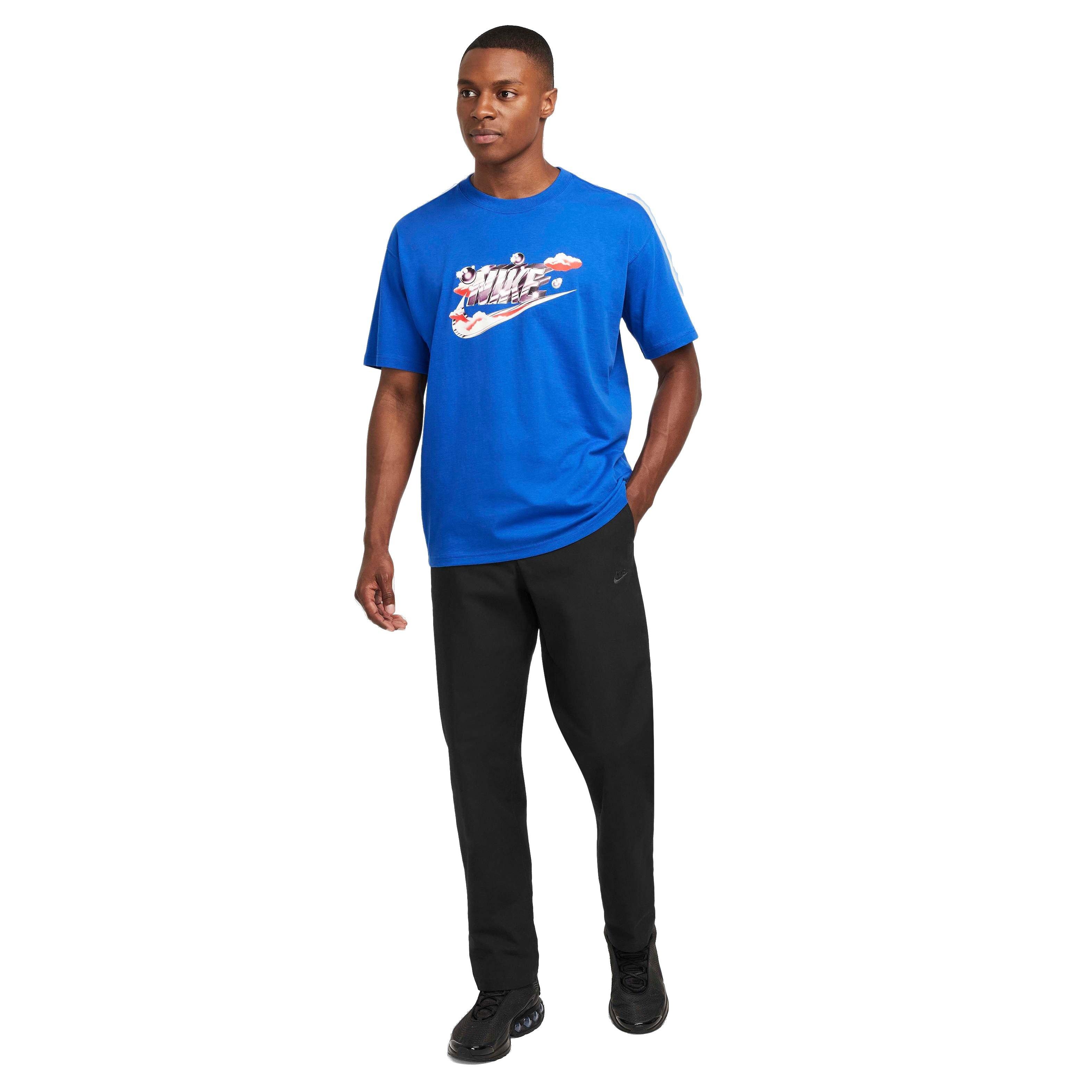 Nike Men's Sportswear Max90 Clouds T-Shirt - ROYAL Thumbnail View 5