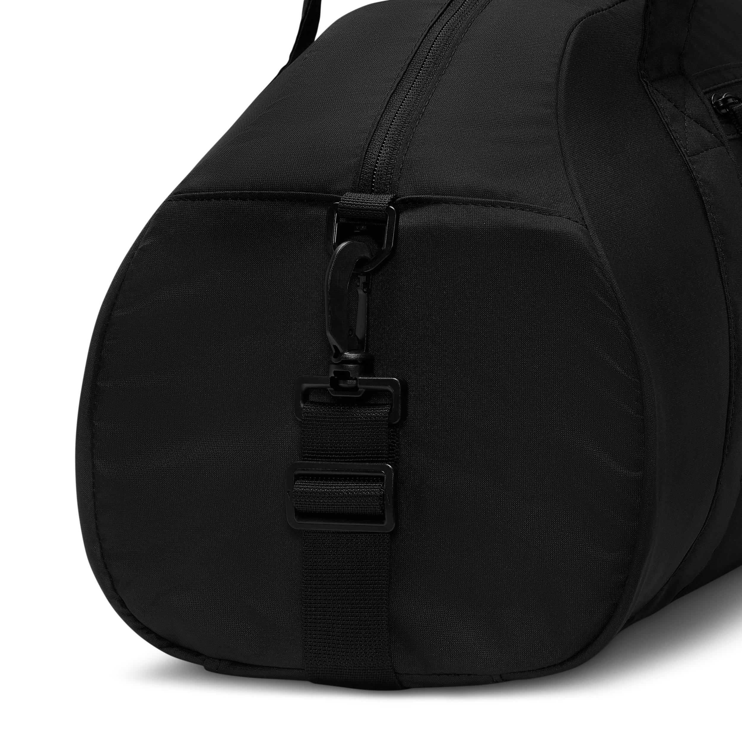 Nike 24L Training Duffel Bag - Black/Black/White - BLACK/BLACK/WHITE Thumbnail View 8