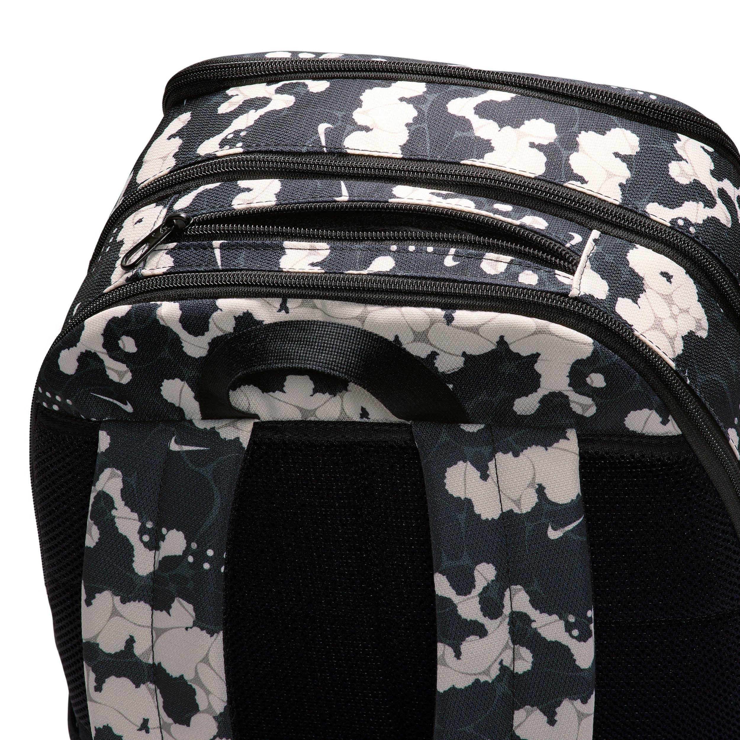 Nike Brasilia Extra Large All Over Print Backpack - Chalk/Black/White - CHALK/BLACK/WHITE Thumbnail View 6
