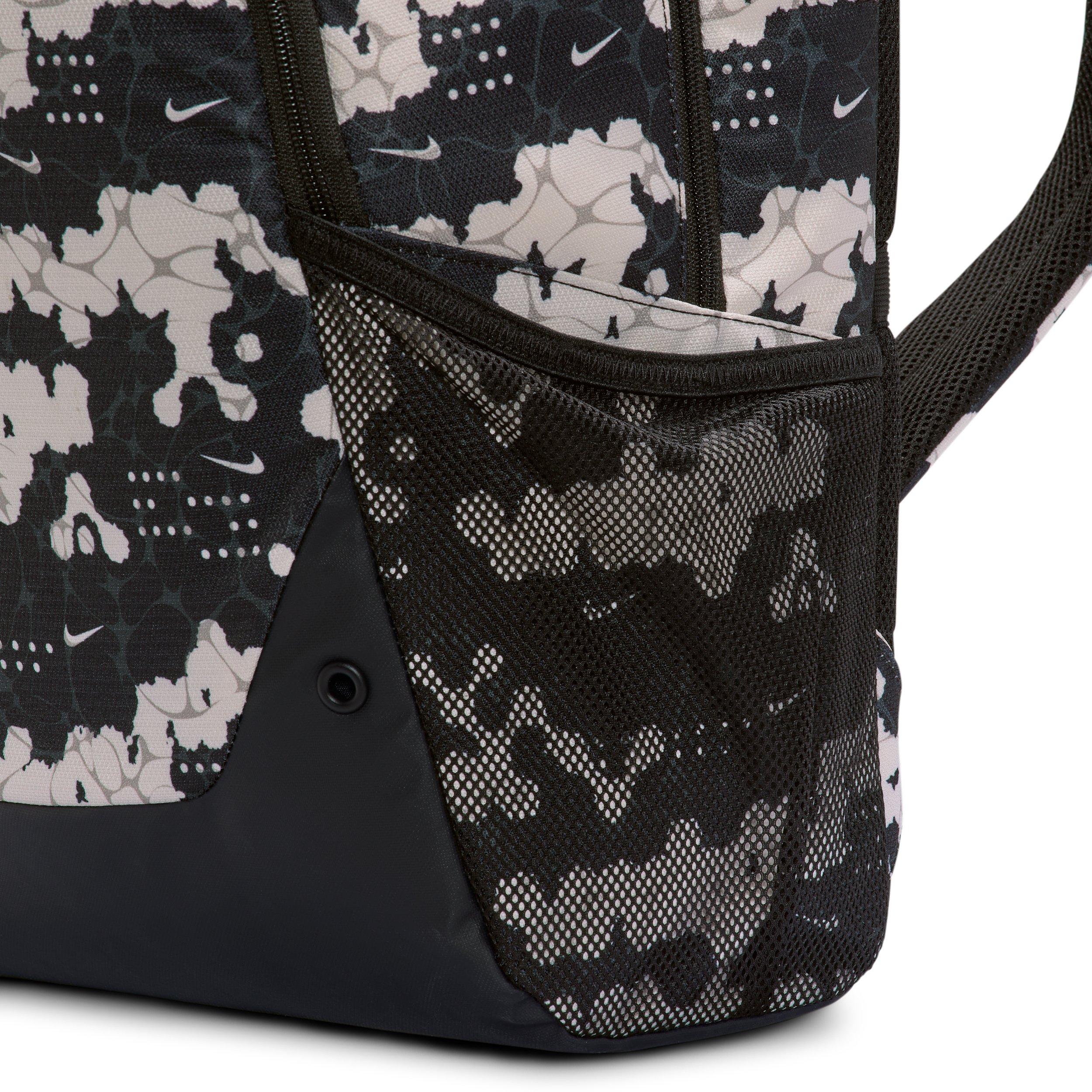 Nike Brasilia Extra Large All Over Print Backpack - Chalk/Black/White - CHALK/BLACK/WHITE Thumbnail View 9