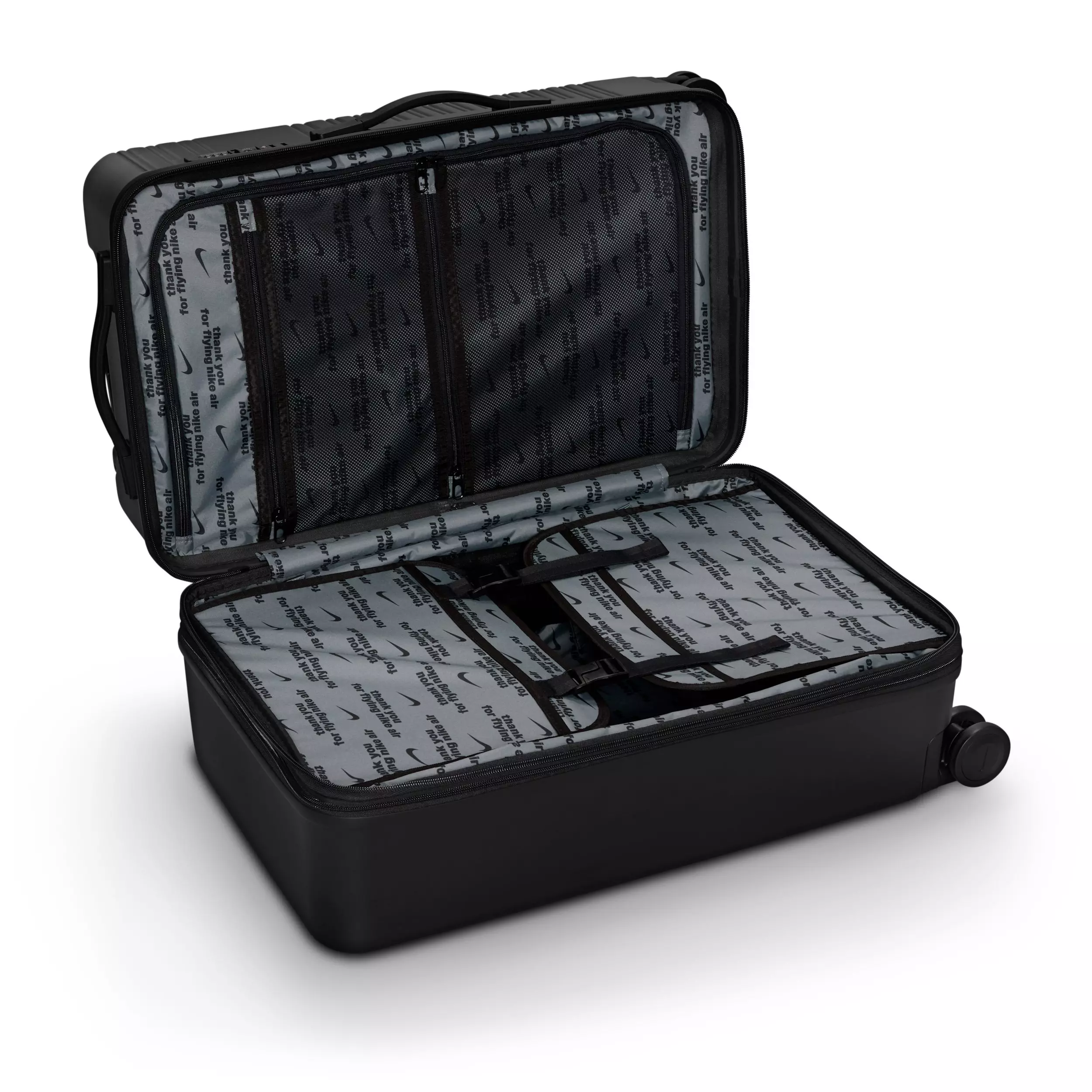 Nike 26" Hardshell Medium Checked Luggage - Black/Black/Black - BLACK/BLACK/BLACK