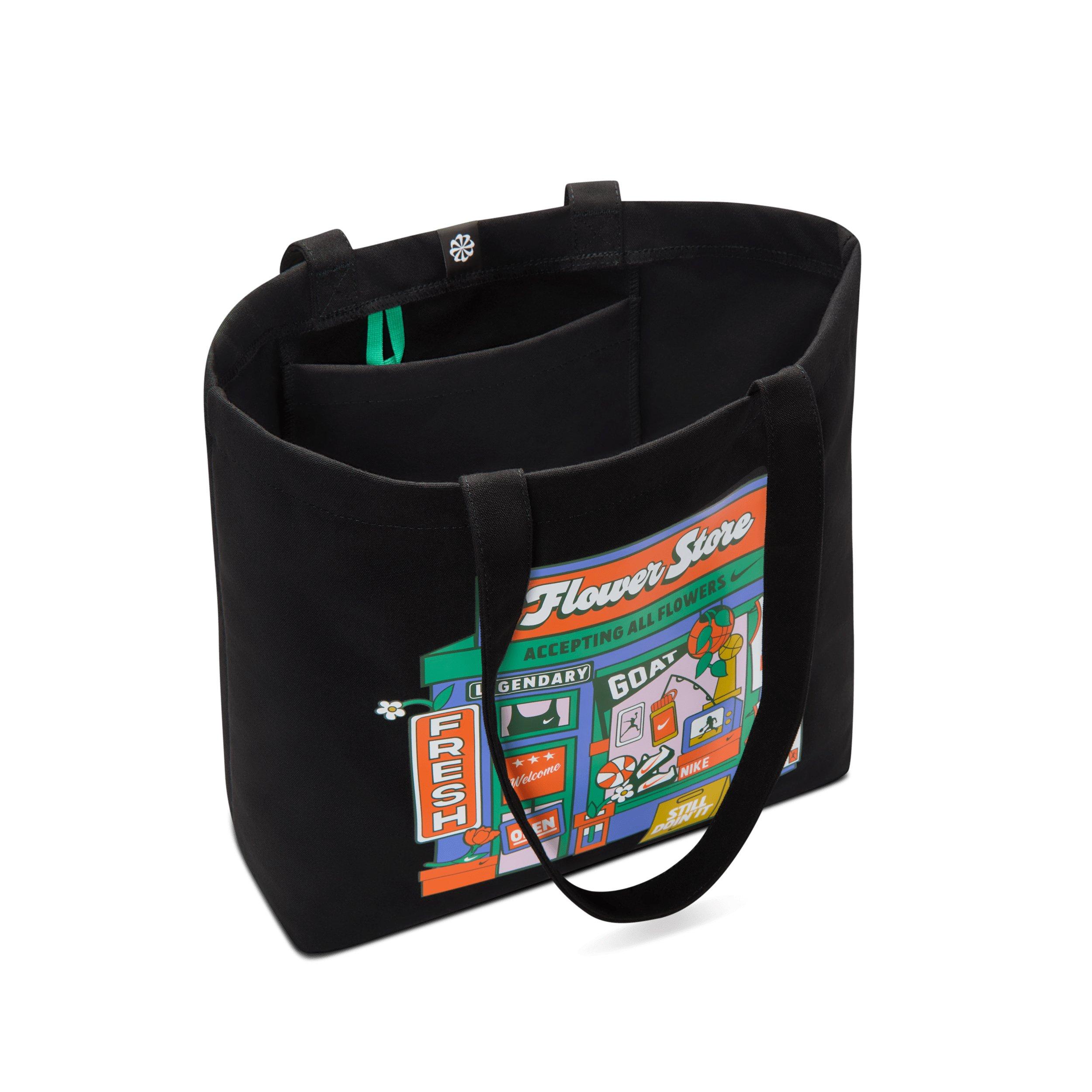 Nike Heritage Tee Graphic Tote - Black/Stadium Green/White - BLACK/GREEN/WHITE Thumbnail View 4