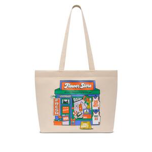 Nike Heritage Tee Graphic Tote - Oatmeal/Safety Orange/White