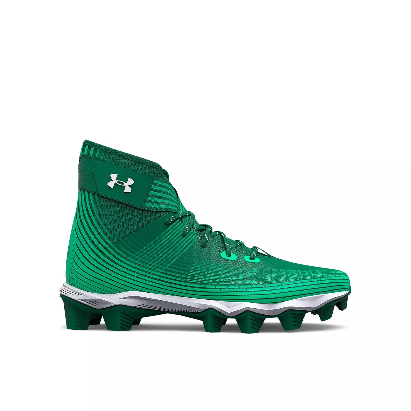 Under Armour Highlight Franchise Jr. "Classic Green/Vapor Green" Grade School Boys' Football Cleat - GREEN/GREEN