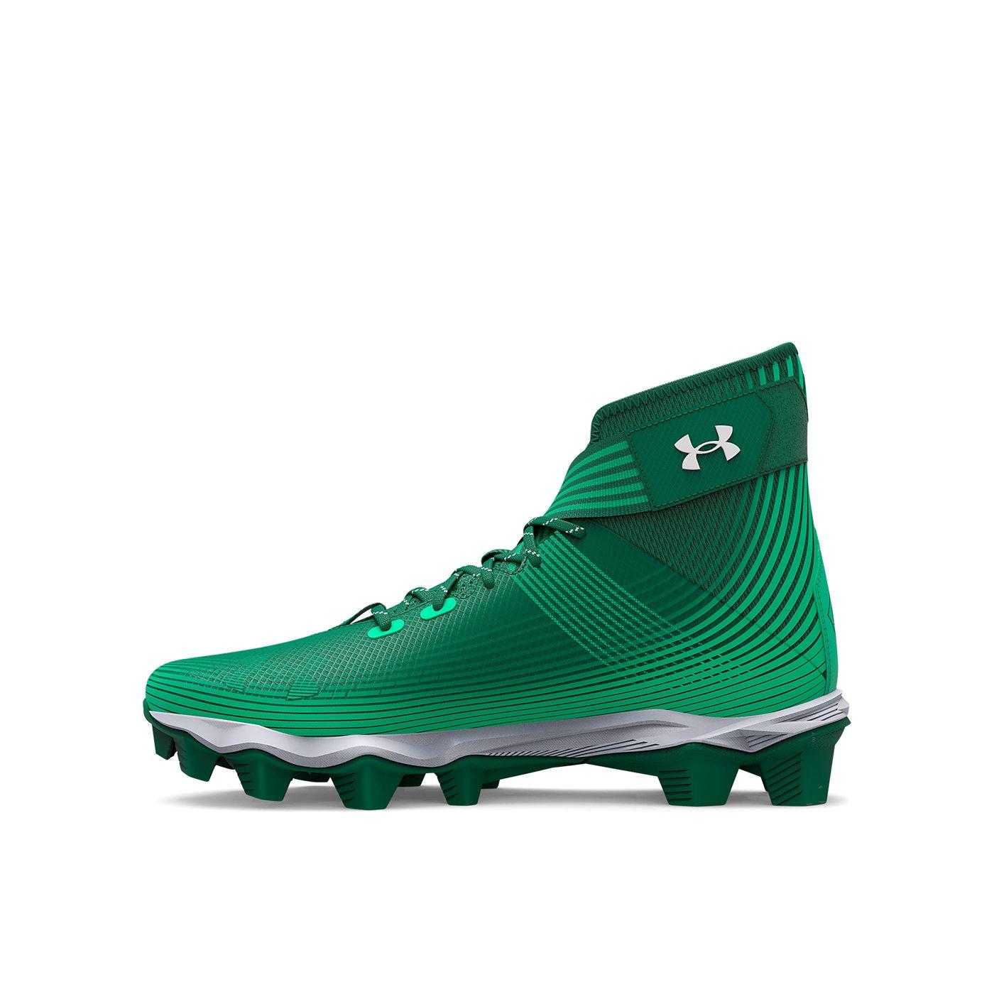 Under Armour Highlight Franchise Jr. "Classic Green/Vapor Green" Grade School Boys' Football Cleat - GREEN/GREEN Thumbnail View 2