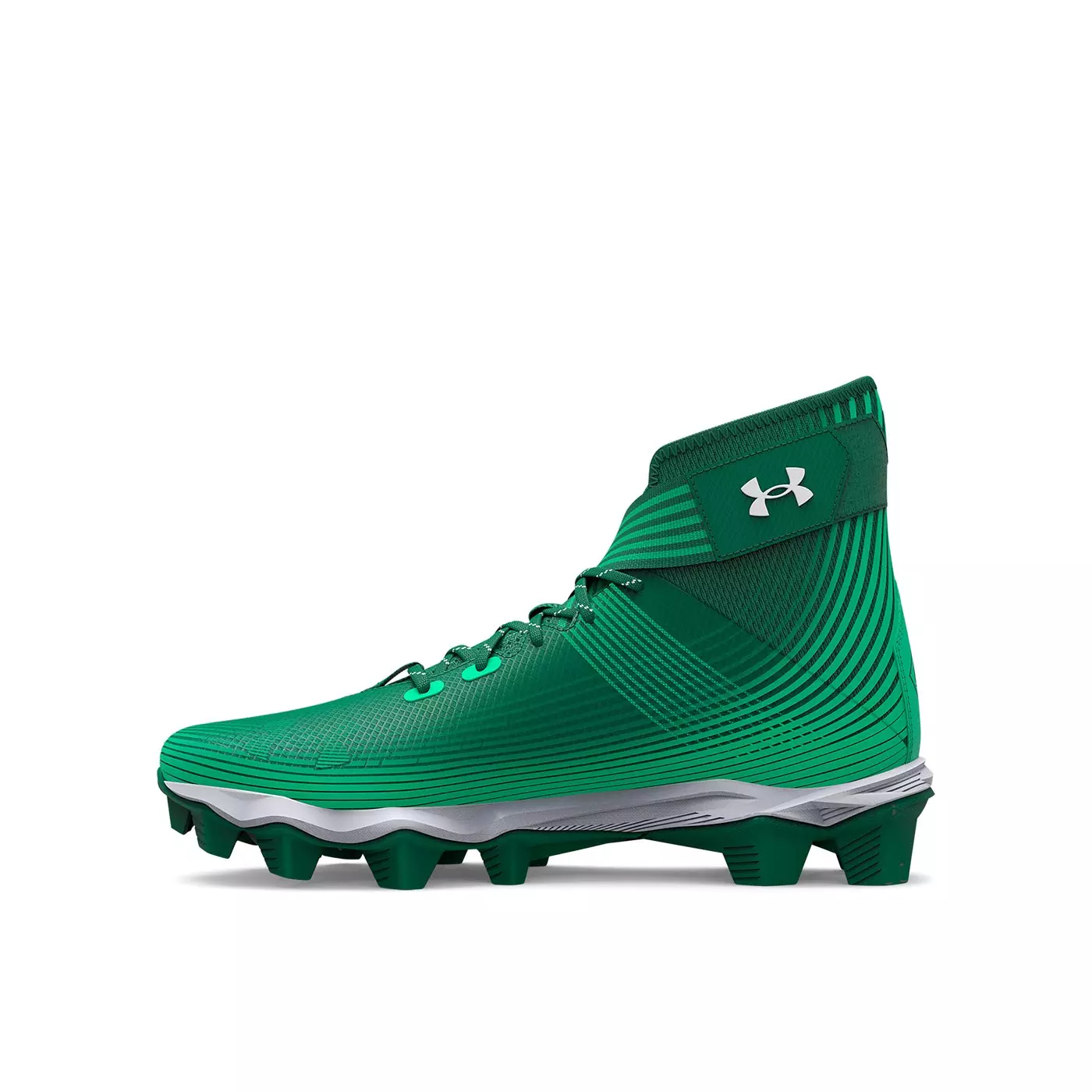 Under Armour Highlight Franchise Jr. "Classic Green/Vapor Green" Grade School Boys' Football Cleat - GREEN/GREEN
