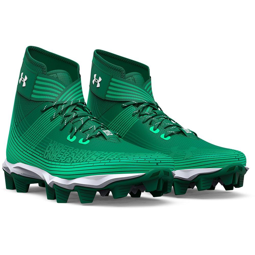 Under Armour Highlight Franchise Jr. "Classic Green/Vapor Green" Grade School Boys' Football Cleat - GREEN/GREEN Thumbnail View 3