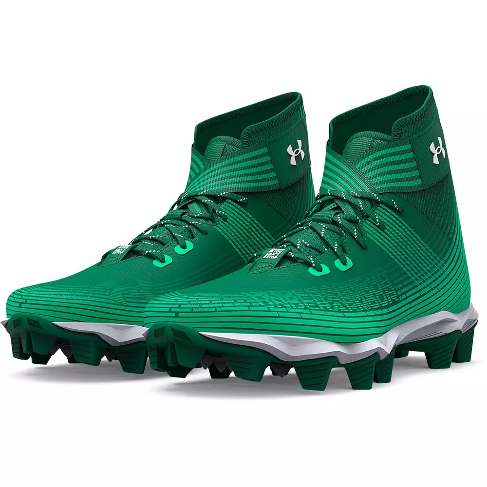 Under Armour Highlight Franchise Jr. "Classic Green/Vapor Green" Grade School Boys' Football Cleat - GREEN/GREEN