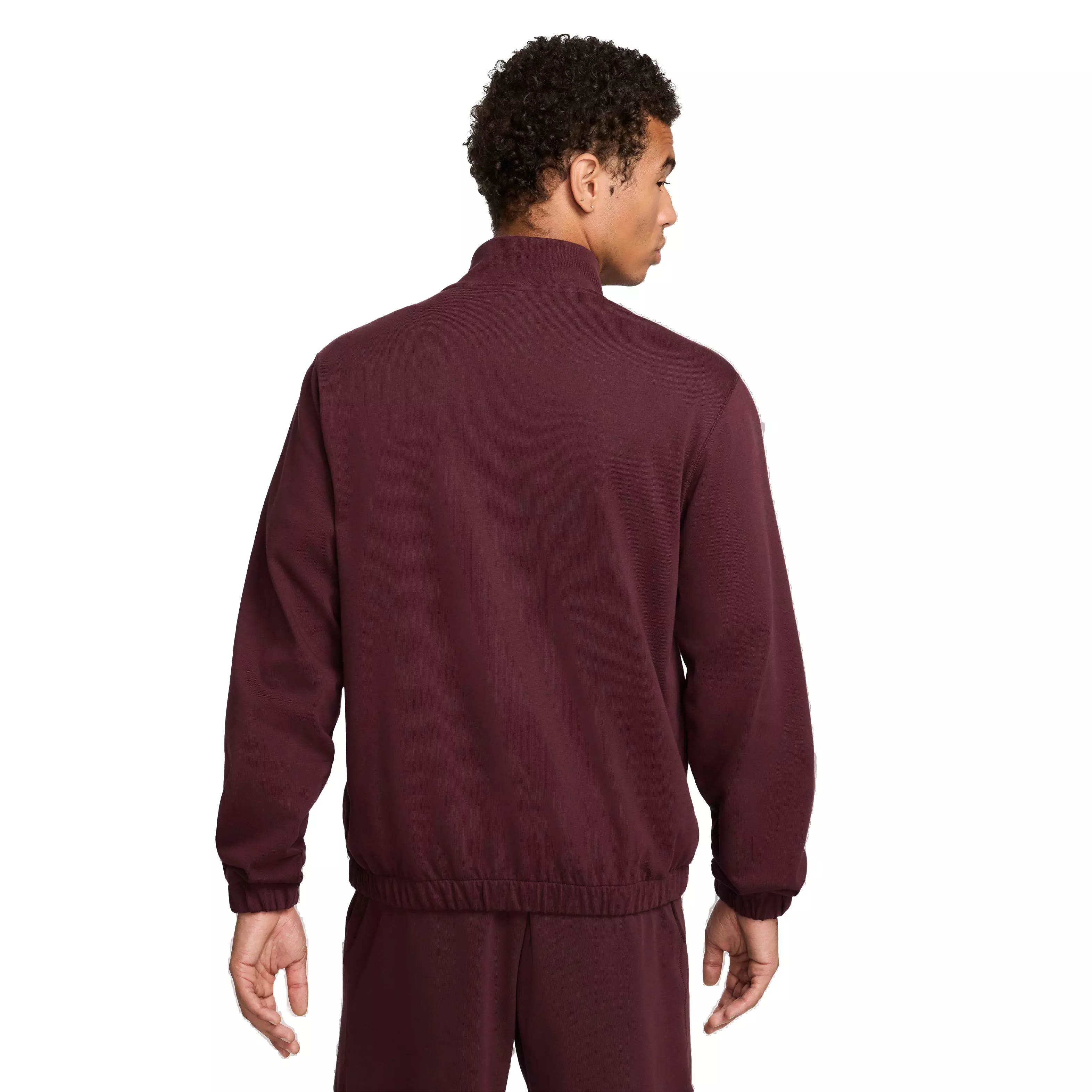 Nike Men's Club Knit Jacket - Maroon - MAROON