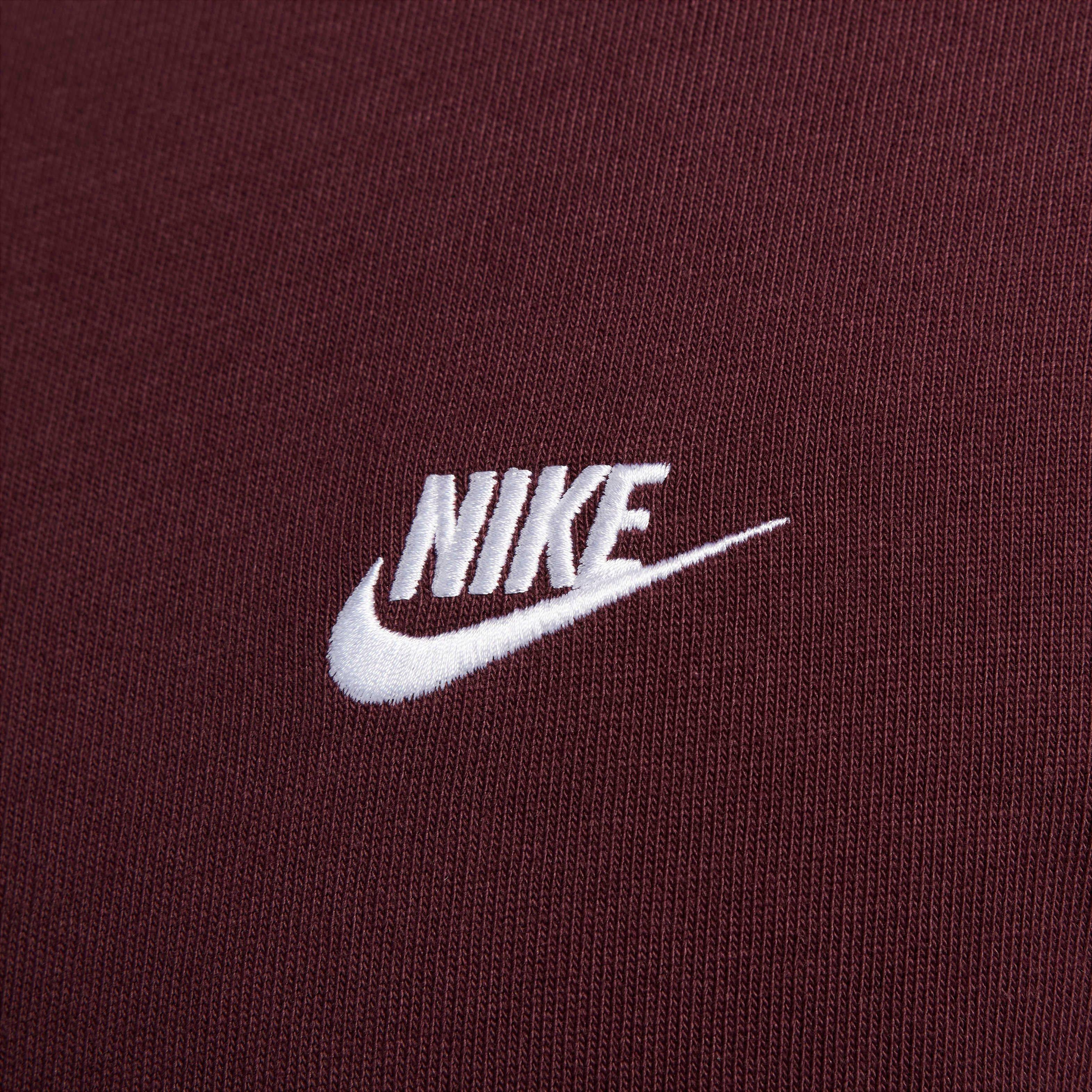 Nike Men's Club Knit Jacket - Maroon - MAROON Thumbnail View 4