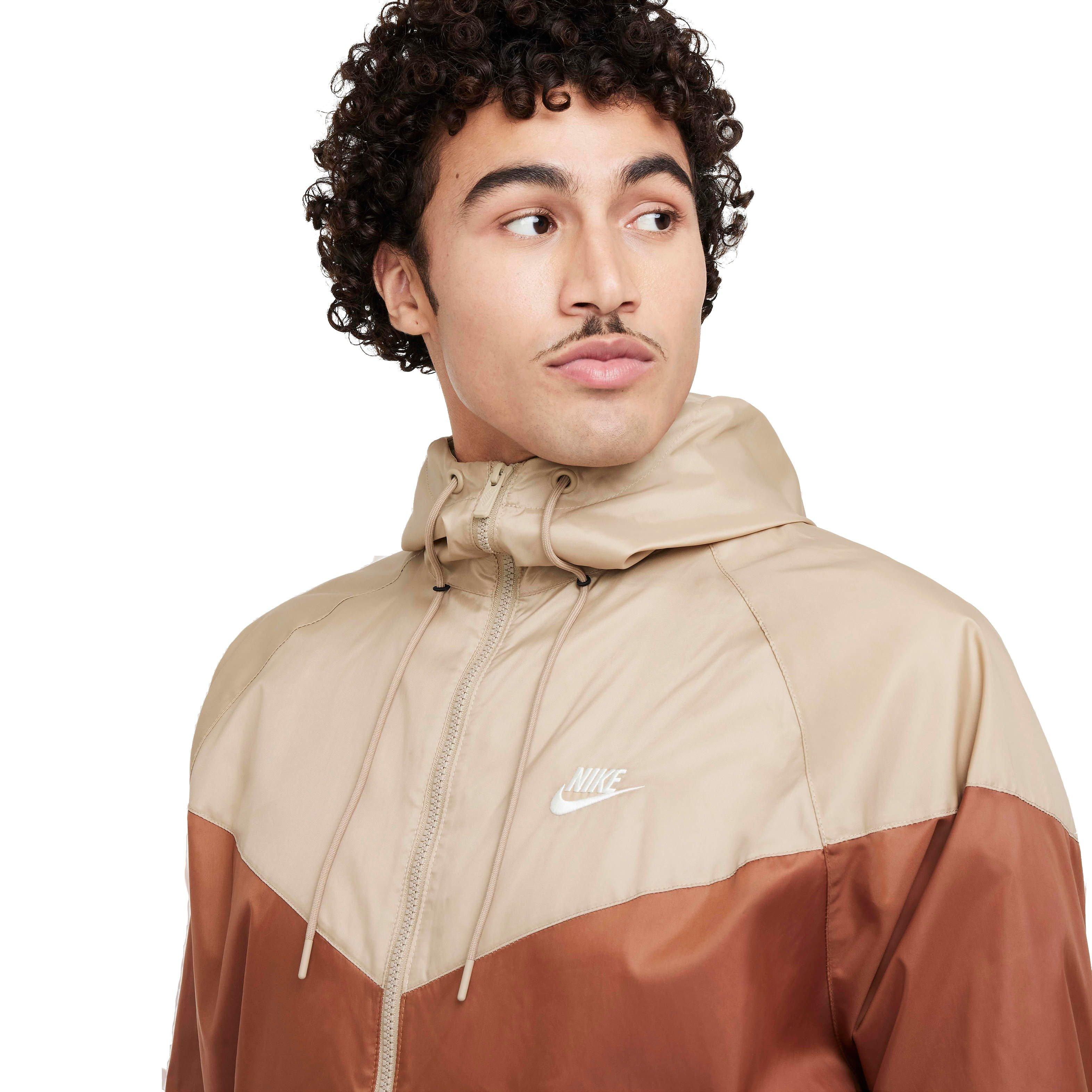 Nike Men's Sportswear Windrunner Hooded Jacket - LT BROWN Thumbnail View 3
