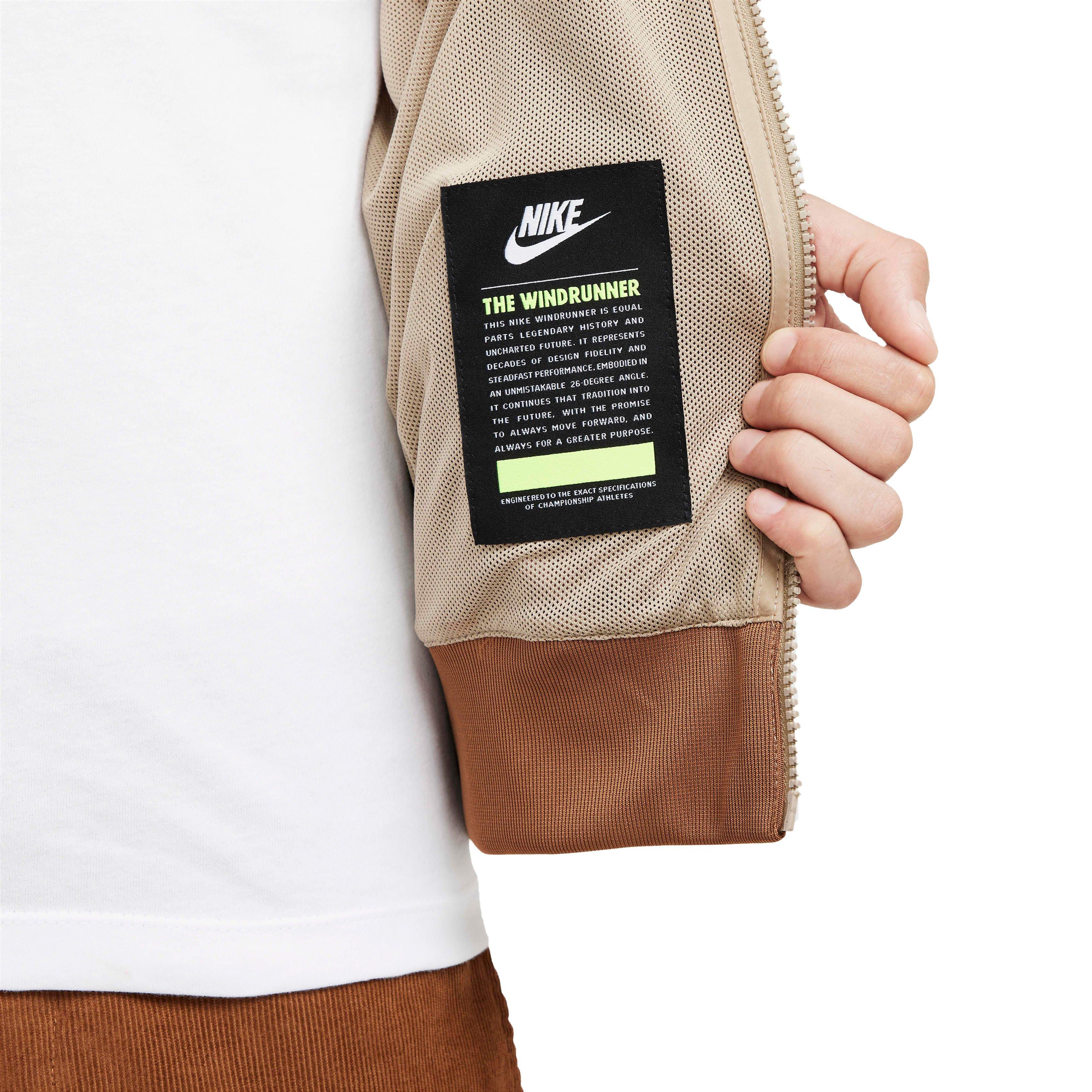 Nike Men's Sportswear Windrunner Hooded Jacket - LT BROWN Thumbnail View 6