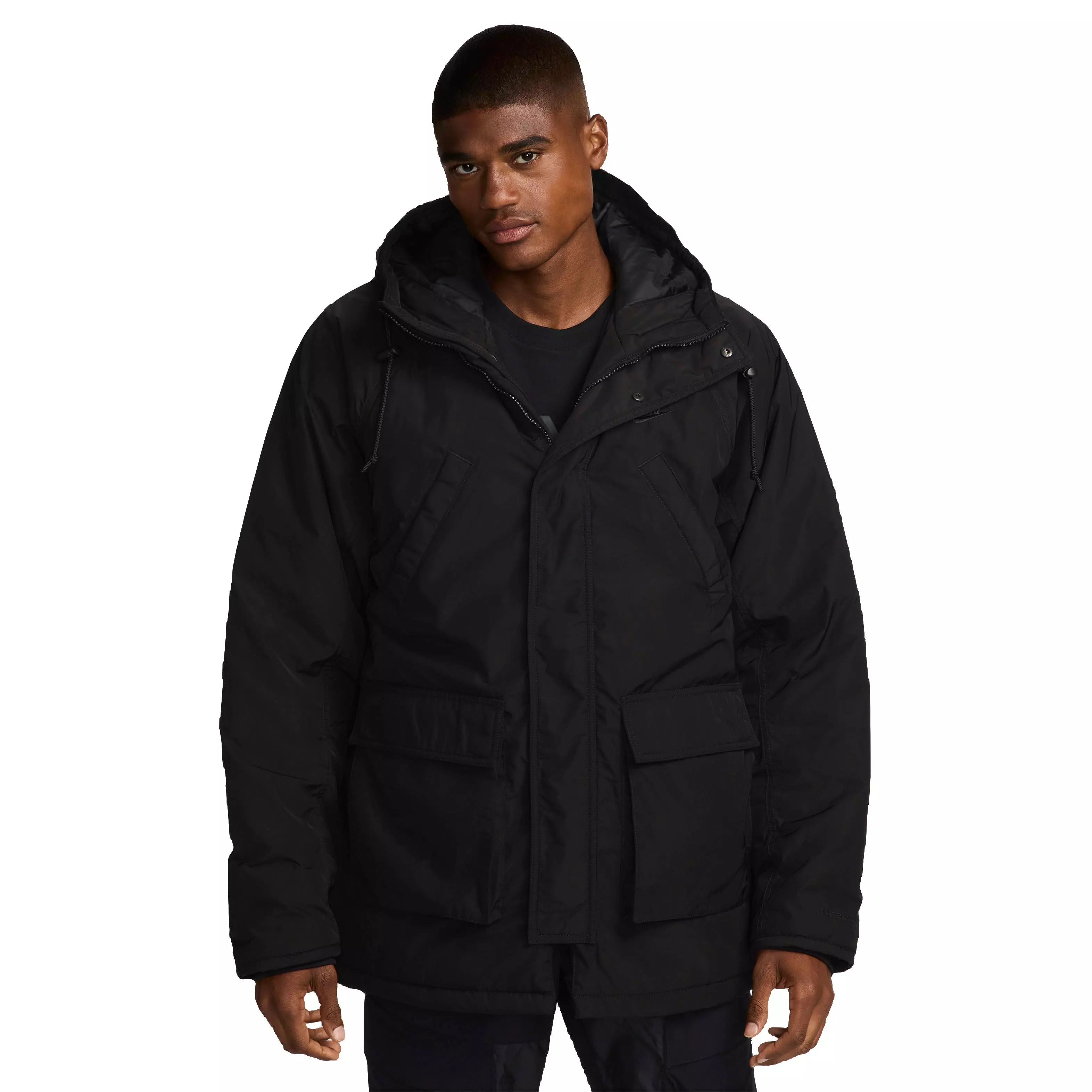 Nike Men's Sportswear Club Fleece Therma-FIT Parka - BLACK