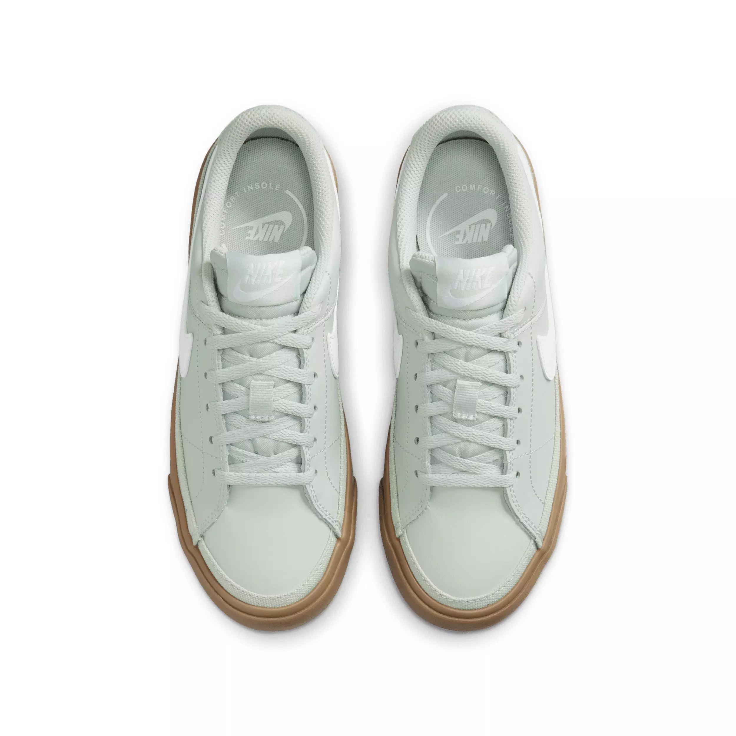 Nike Court Legacy "Light Silver/Gum Dark Brown/White" Grade School Boys' Shoe - LT SILVER/GUM DK BROWN/WHITE