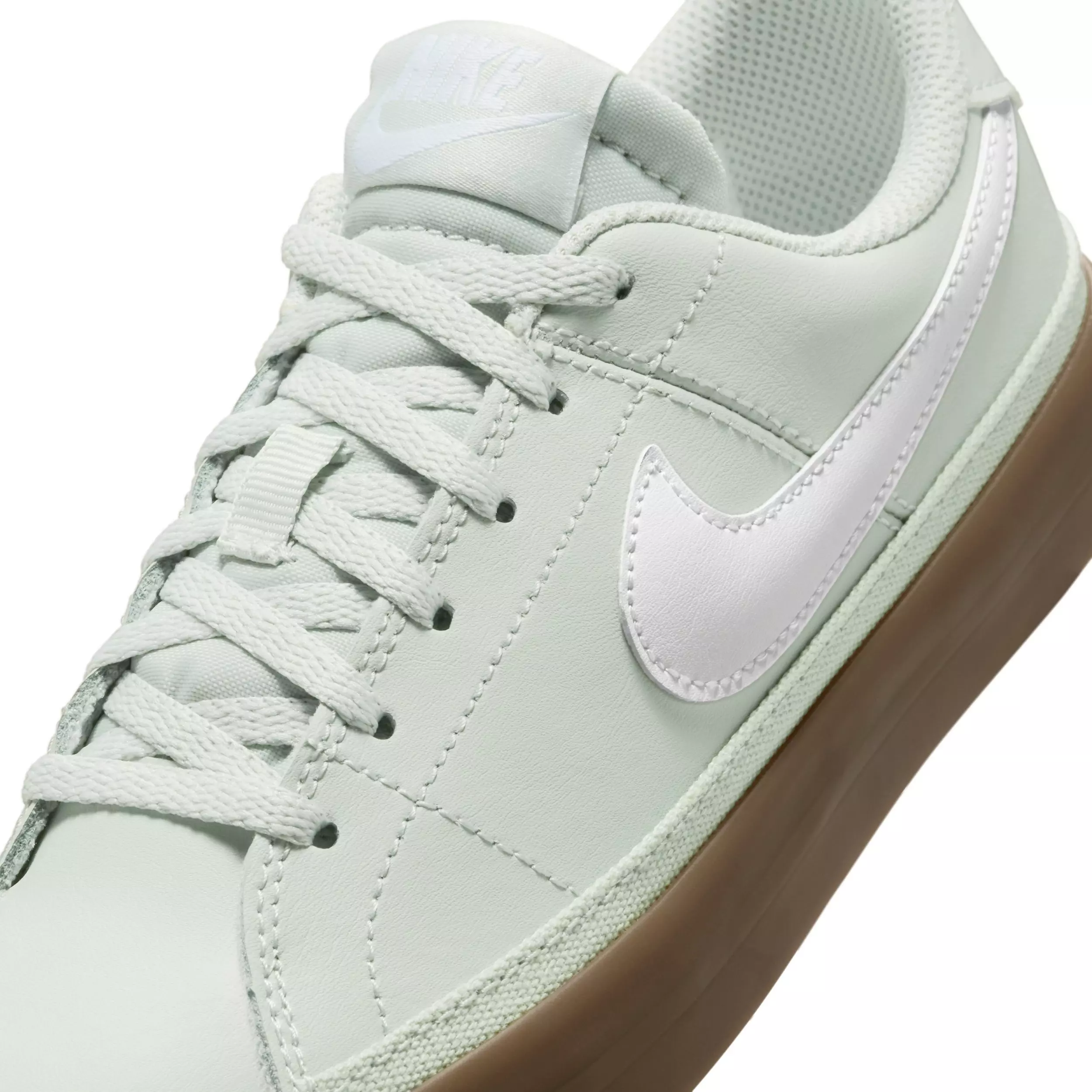 Nike Court Legacy "Light Silver/Gum Dark Brown/White" Grade School Boys' Shoe - LT SILVER/GUM DK BROWN/WHITE