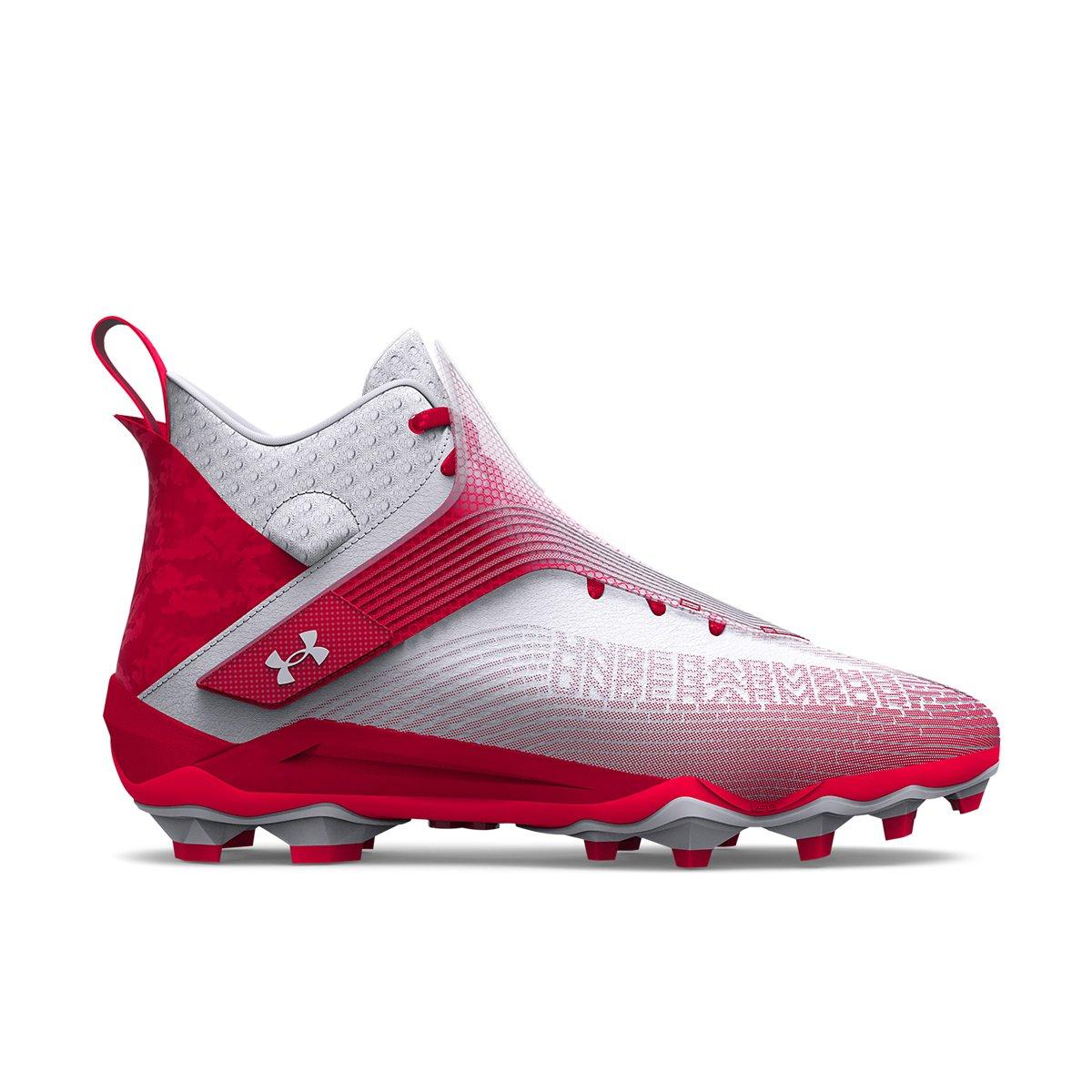 Under Armour Highlight Hammer MC "White/Red" Men's Football Cleat - WHITE/RED Thumbnail View 1