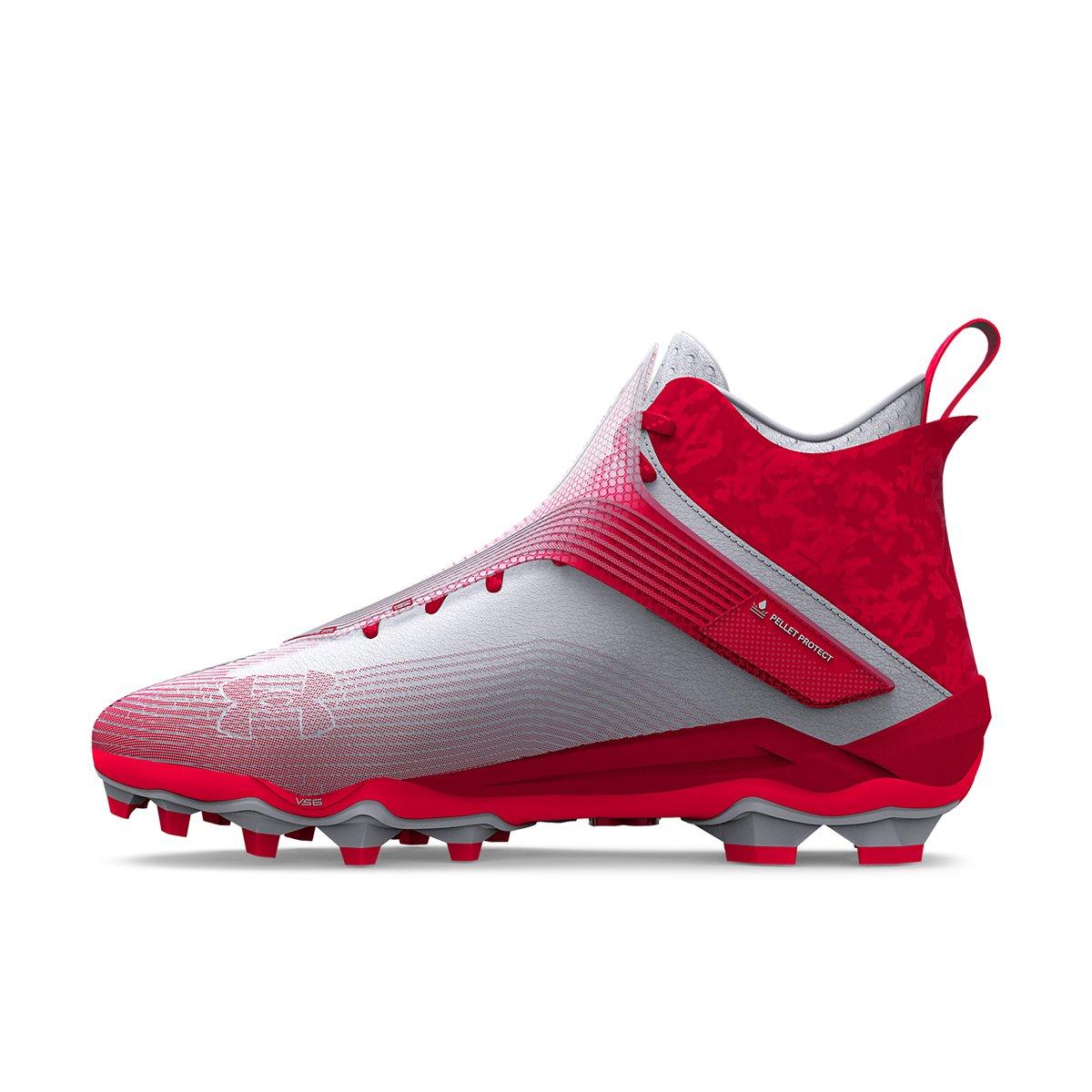Under Armour Highlight Hammer MC "White/Red" Men's Football Cleat - WHITE/RED Thumbnail View 2