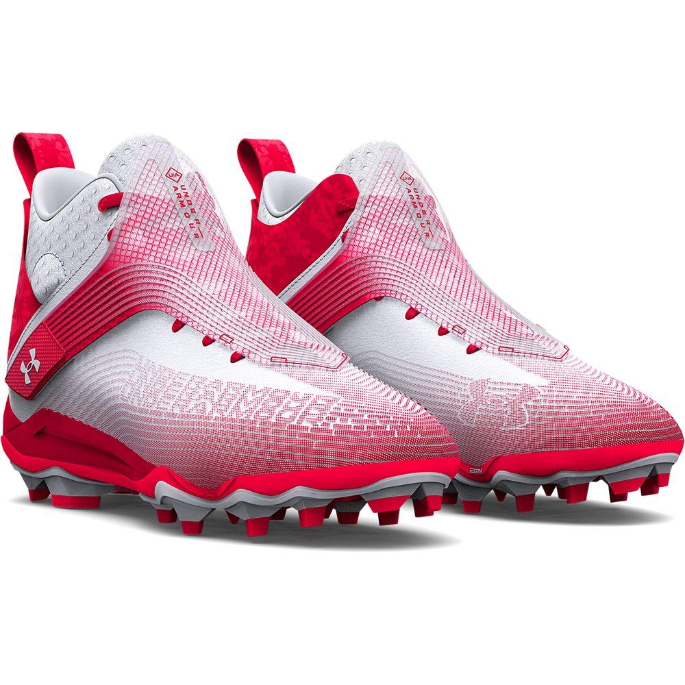 Under Armour Highlight Hammer MC "White/Red" Men's Football Cleat - WHITE/RED Thumbnail View 3
