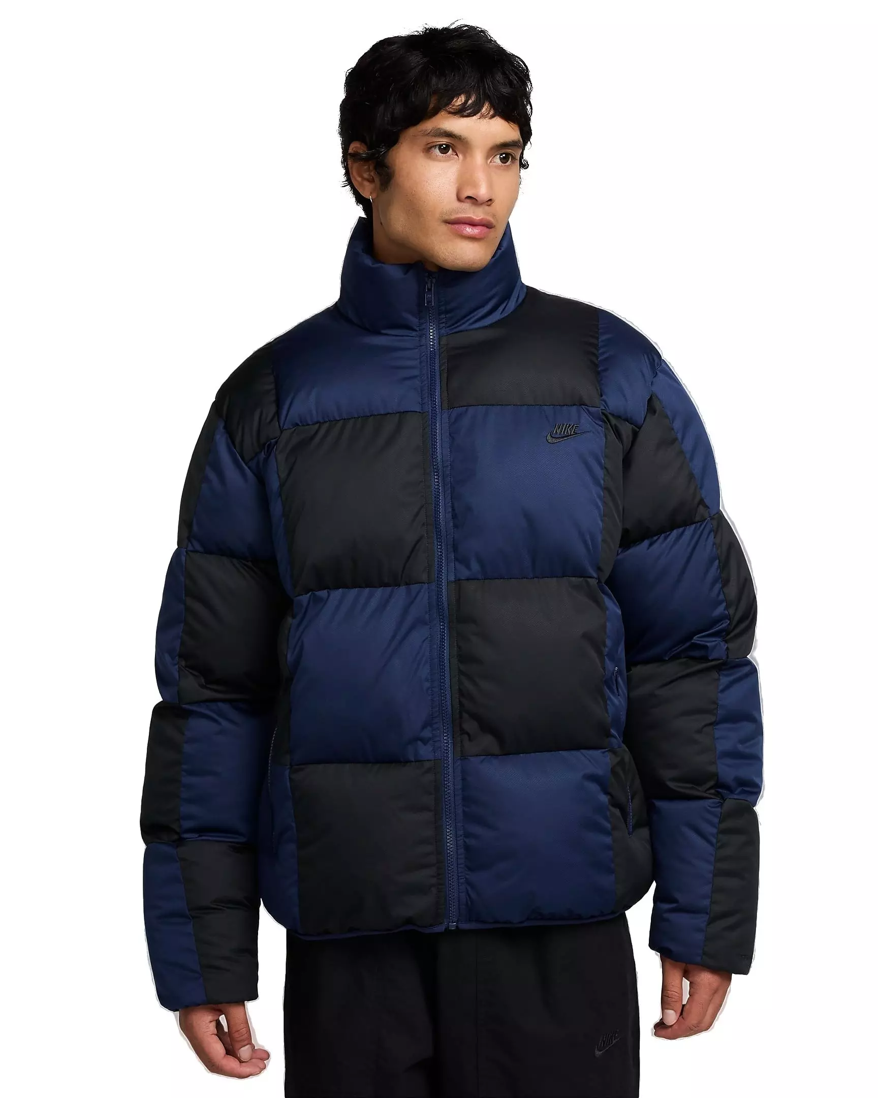 Nike Men's Sportswear Club Therma-FIT Puffer Jacket - Navy/Black - NAVY/BLACK