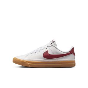 Nike Court Legacy "White/Gum Yellow/Team Red" Grade School Boys' Shoe
