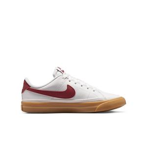 Nike Court Legacy "White/Gum Yellow/Team Red" Grade School Boys' Shoe
