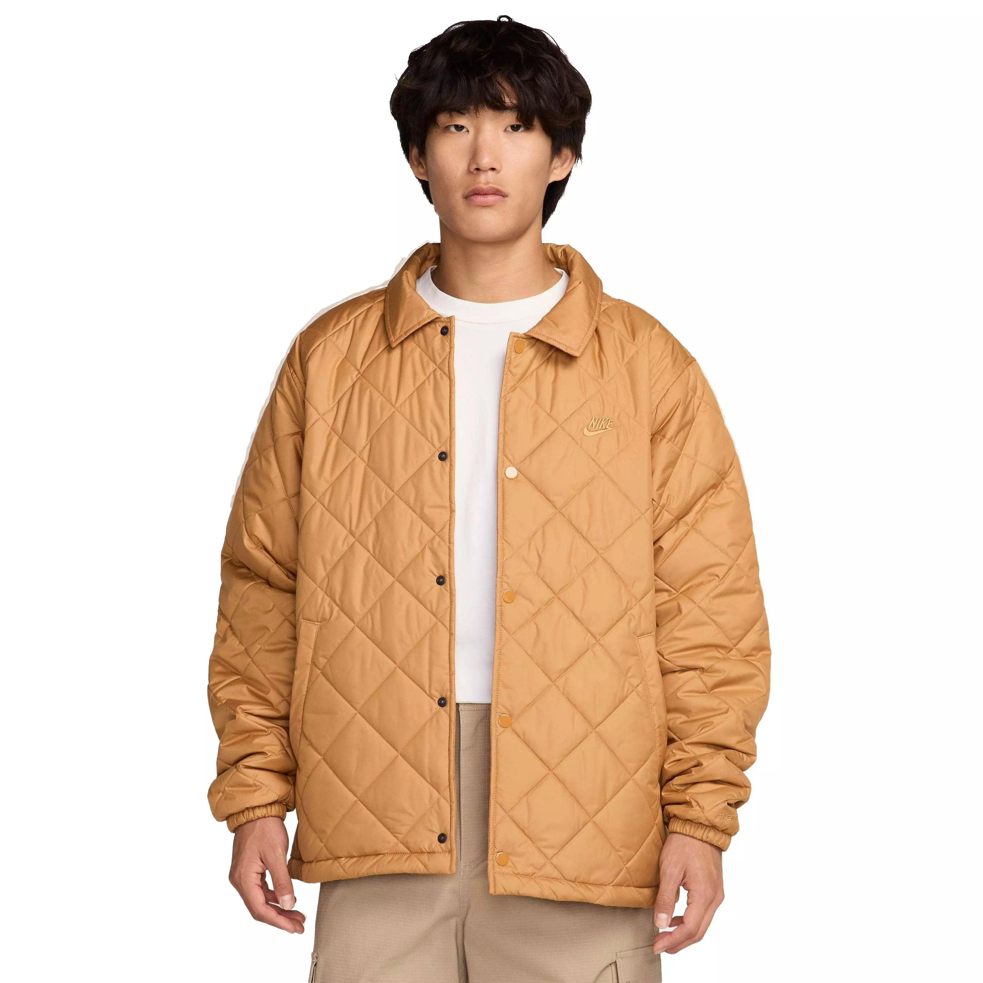 Nike Men's Club Lightweight Quilted Therma-FIT Insulated Jacket - TAN
