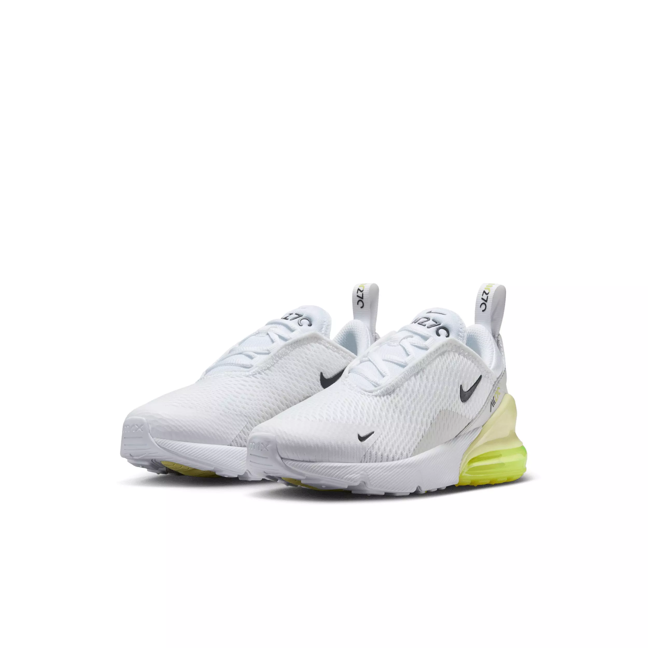 Nike Air Max 270 "White/Limelight/Vast Grey/Anthracite" Preschool Boys' Shoe - WHITE/LIMELIGHT/GREY/ANTHRACITE