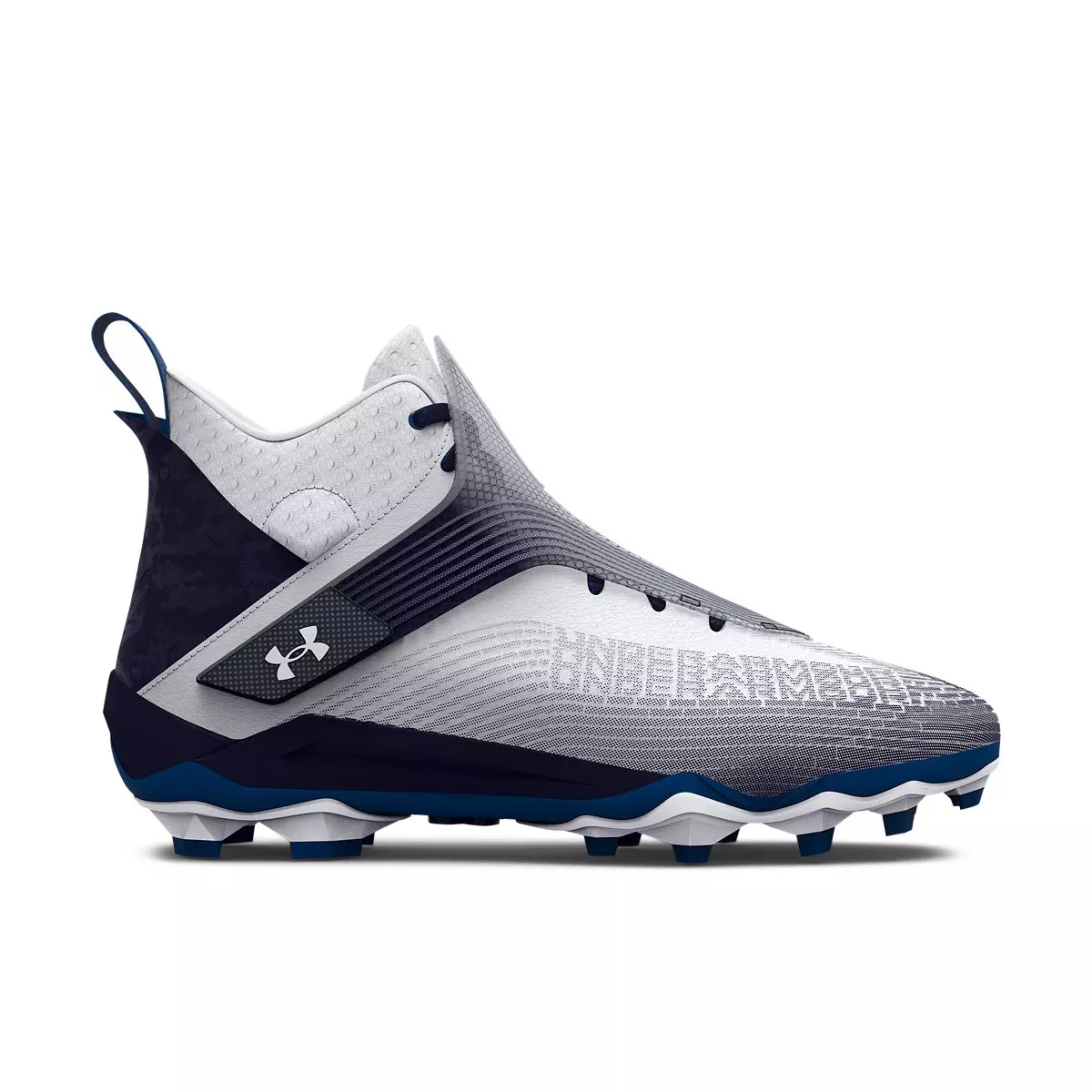 Under Armour Highlight Hammer MC "White/Midnight Navy" Men's Football Cleat - WHITE/NAVY