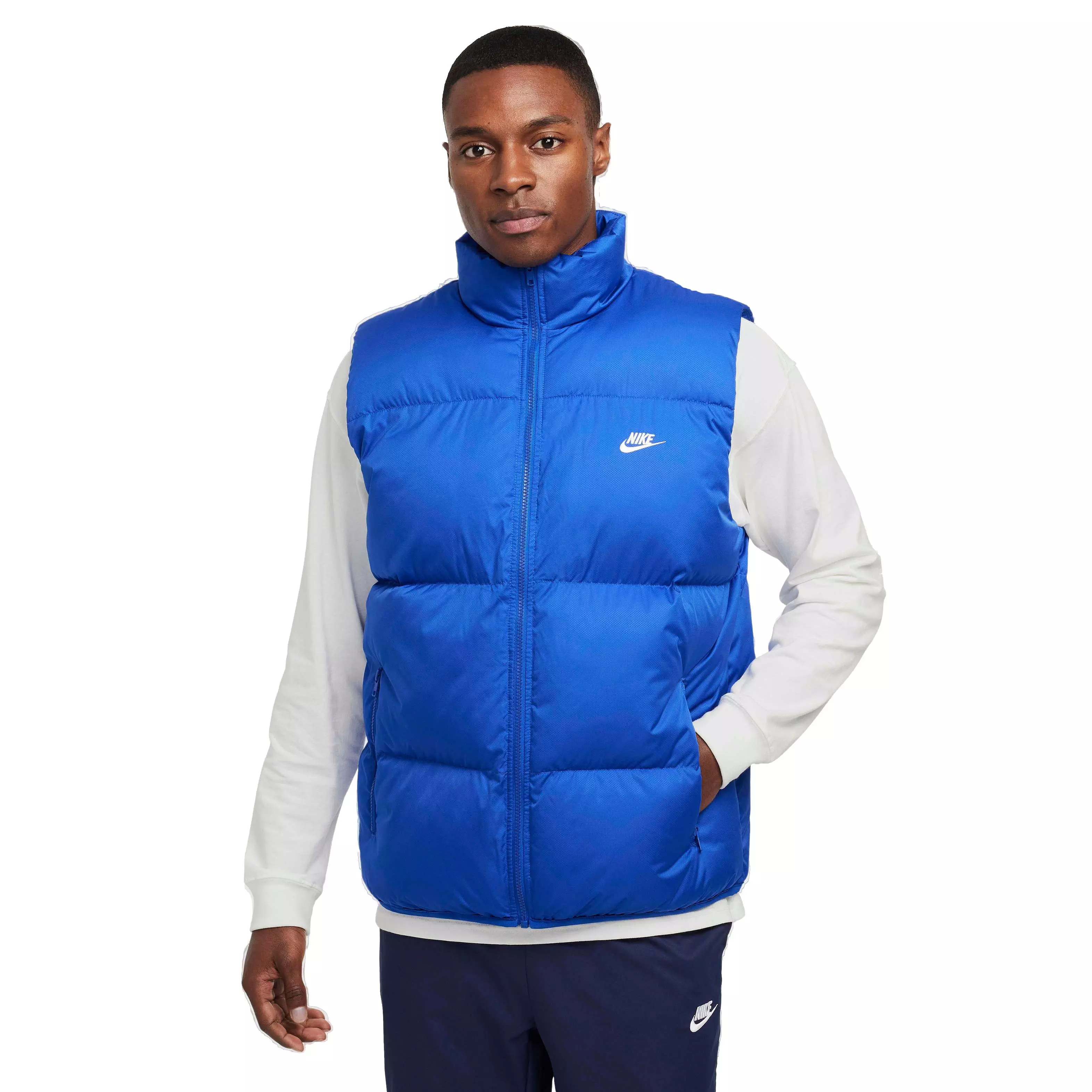 Nike Men's Sportswear Club PrimaLoft Water-Repellent Puffer Vest - Royal - ROYAL