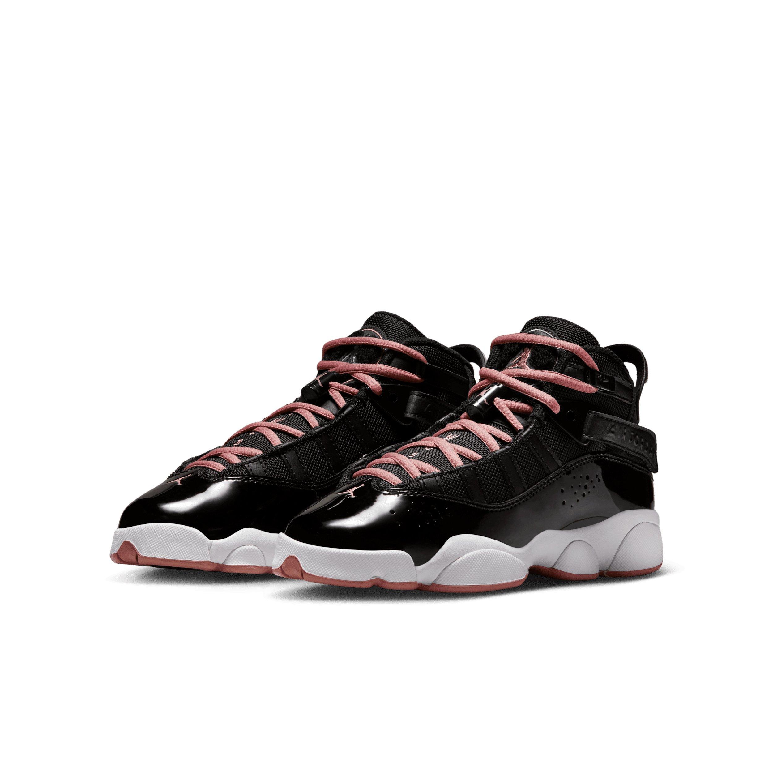 Jordan 6 Rings Grade School Girls' "Black/White/Anthracite/Rust Pink" Shoe