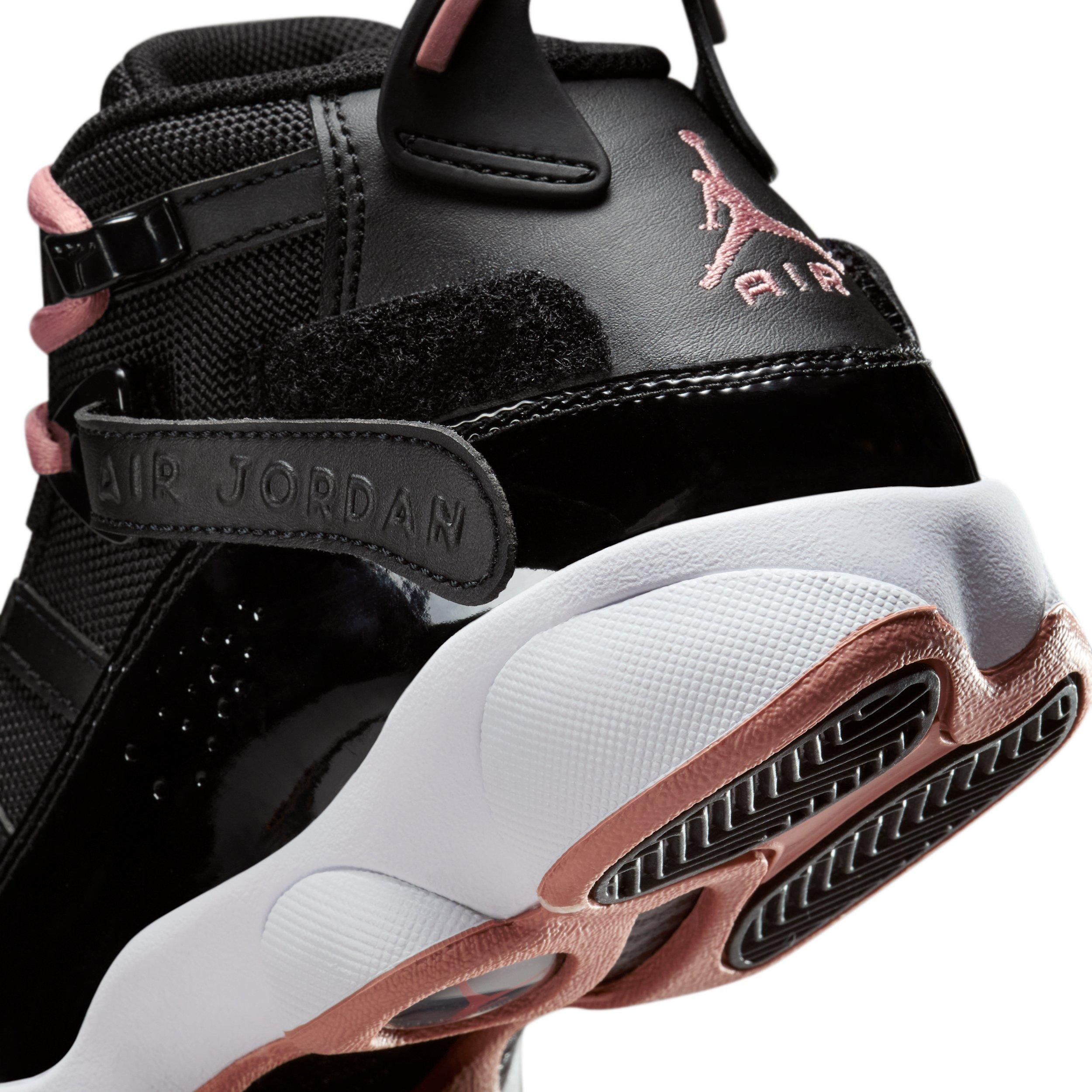Jordan 6 Rings Grade School Girls' "Black/White/Anthracite/Rust Pink" Shoe
