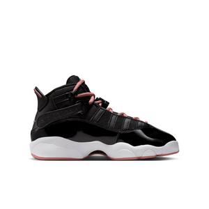 Jordan 6 Rings "Black/White/Anthracite/Rust Pink" Grade School Girls' Shoe