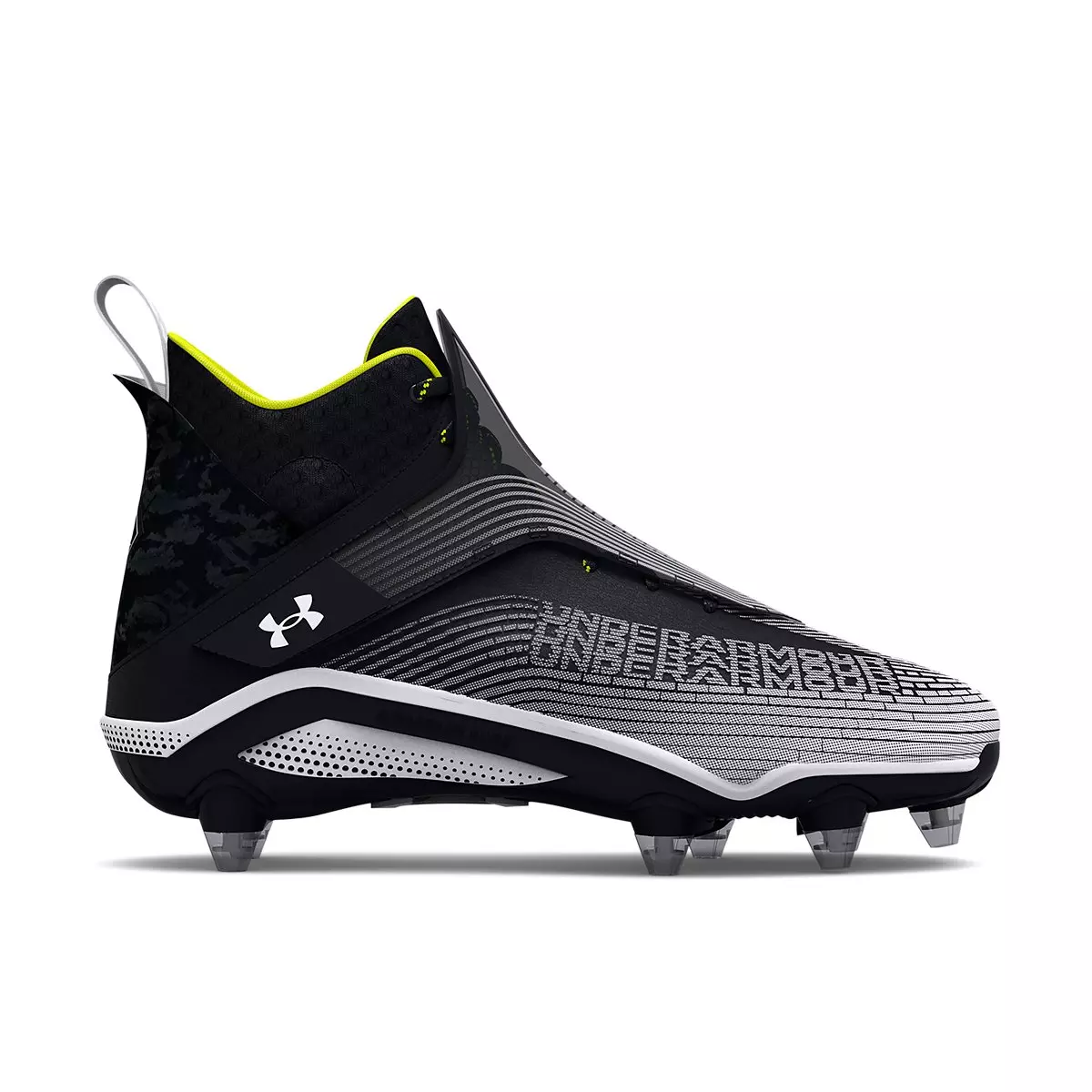 Under Armour Highlight Hammer D "Black/White" Men's Football Cleat - BLACK/WHITE