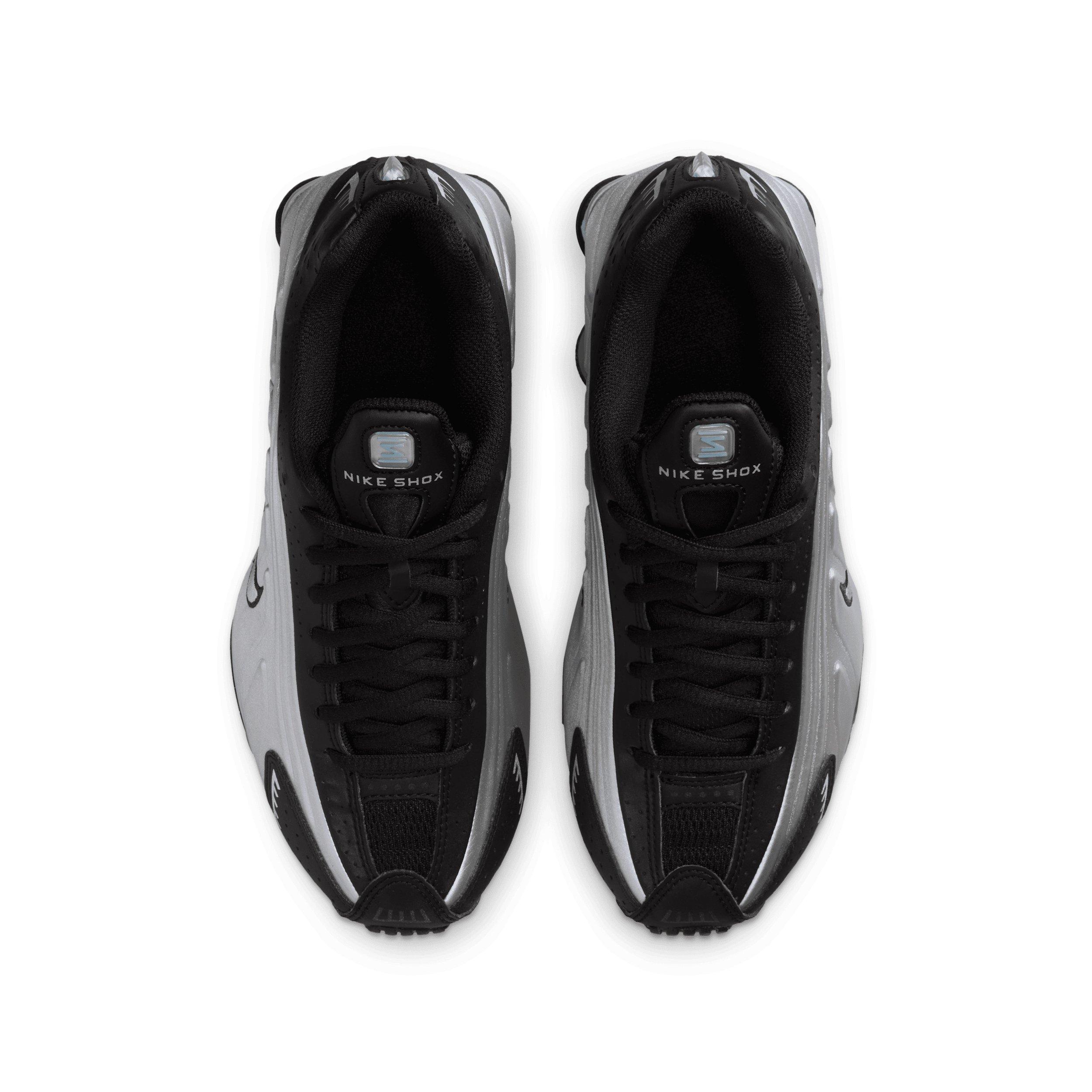 Nike Shox R4 Grade School Boys' "Metallic Silver/Black/Psychic Blue/Metallic Silver" Shoe